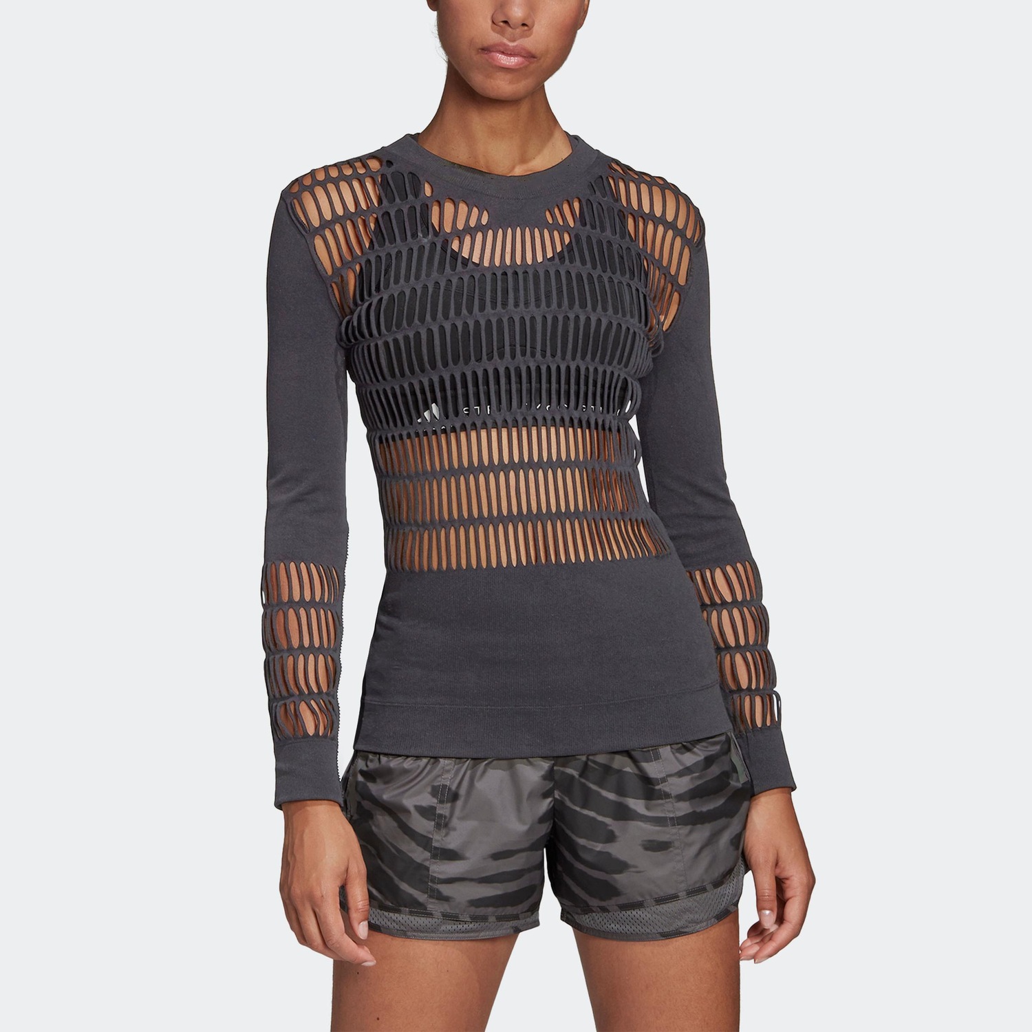 Camiseta de Manga Longa adidas Warp Knit - Feminina - Foto 2