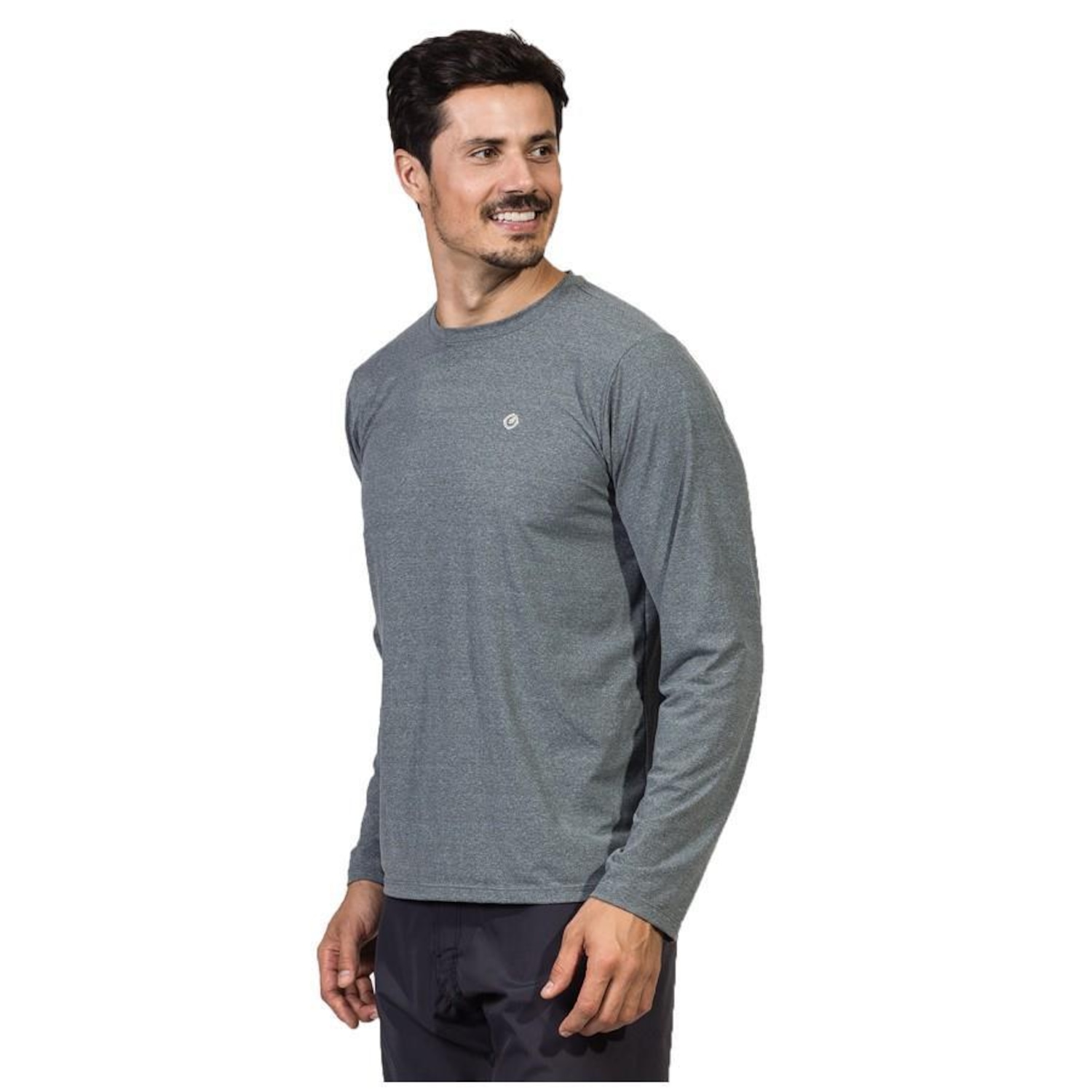 Camiseta Manga Longa Extreme UV com Proteção Solar - Masculina - Foto 1