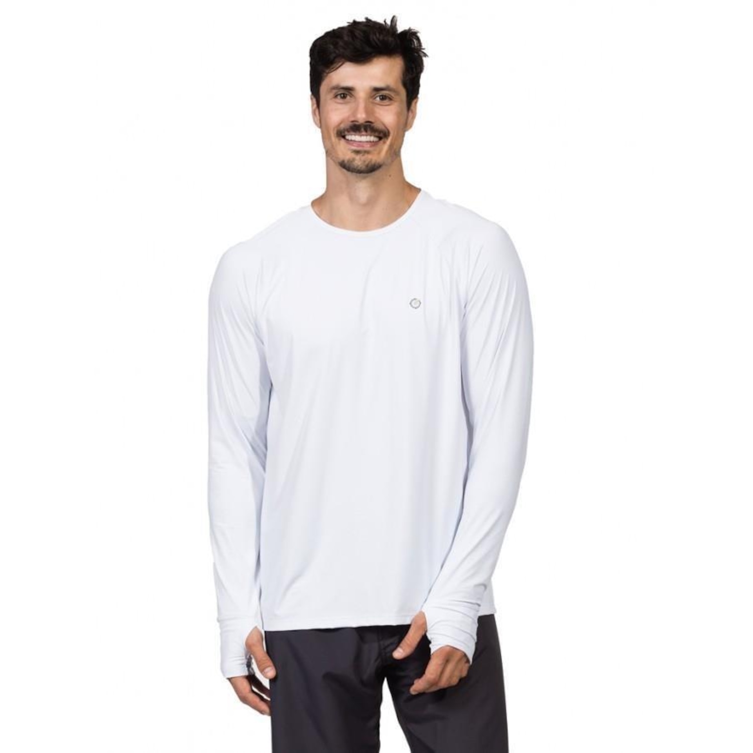 Camiseta Manga Longa Extreme UV Ice com Proteção Solar - Masculina - Foto 1