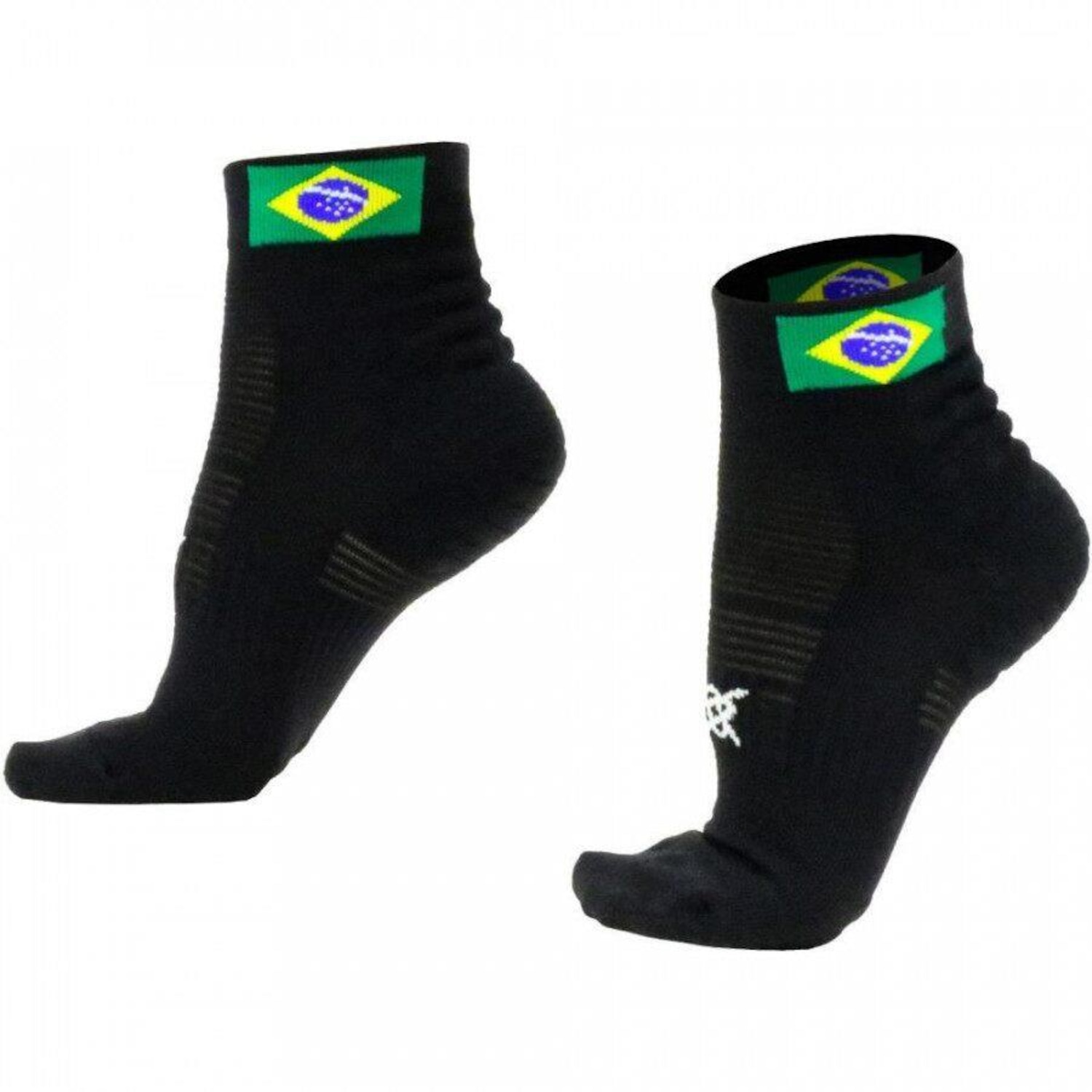 Meia Curta para Corrida Hupi Running Pro Brasil - 36 ao 42 - Adulto - Foto 1