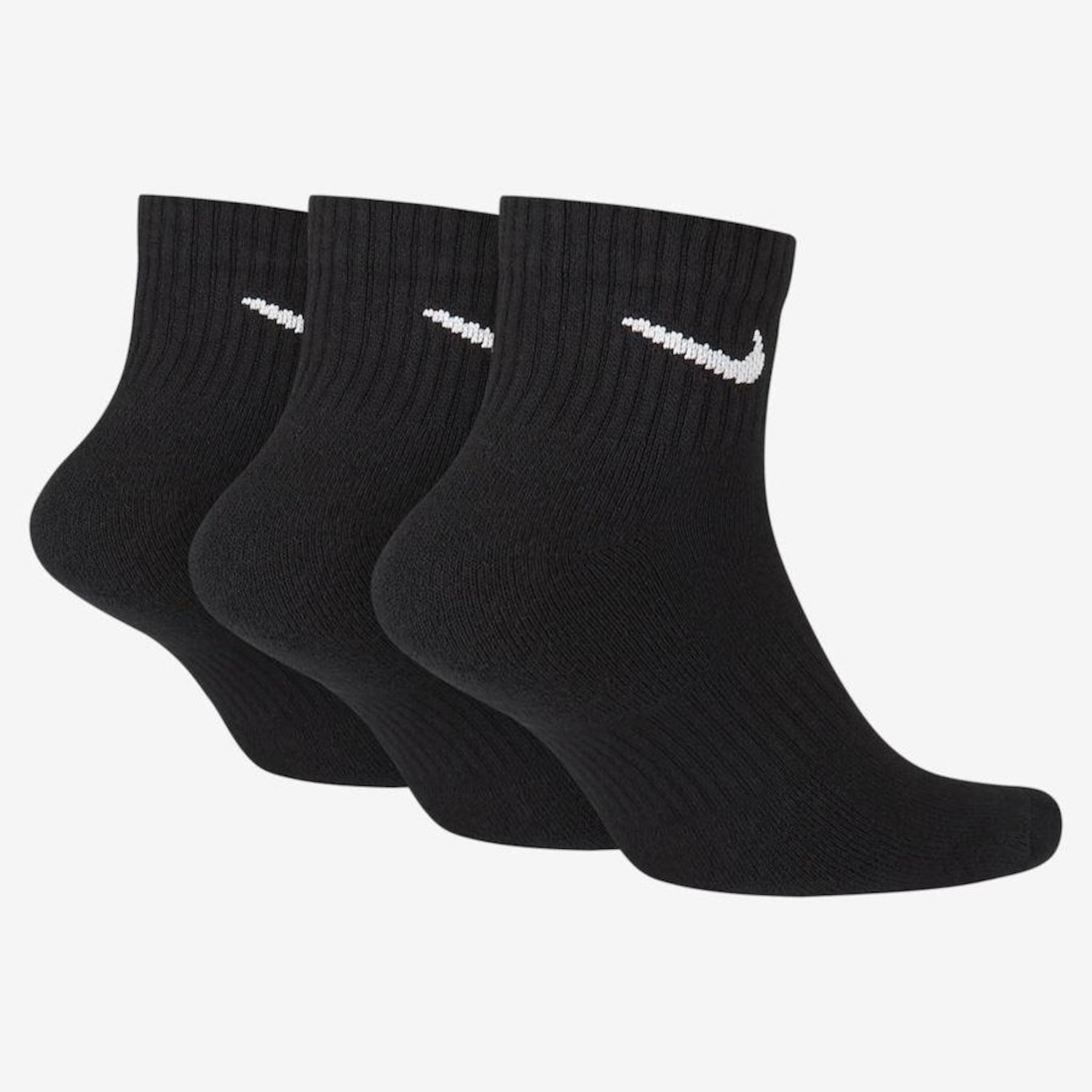 Kit de Meias Cano Médio Nike Everyday Cushion Quarter - 3 Pares - Foto 2