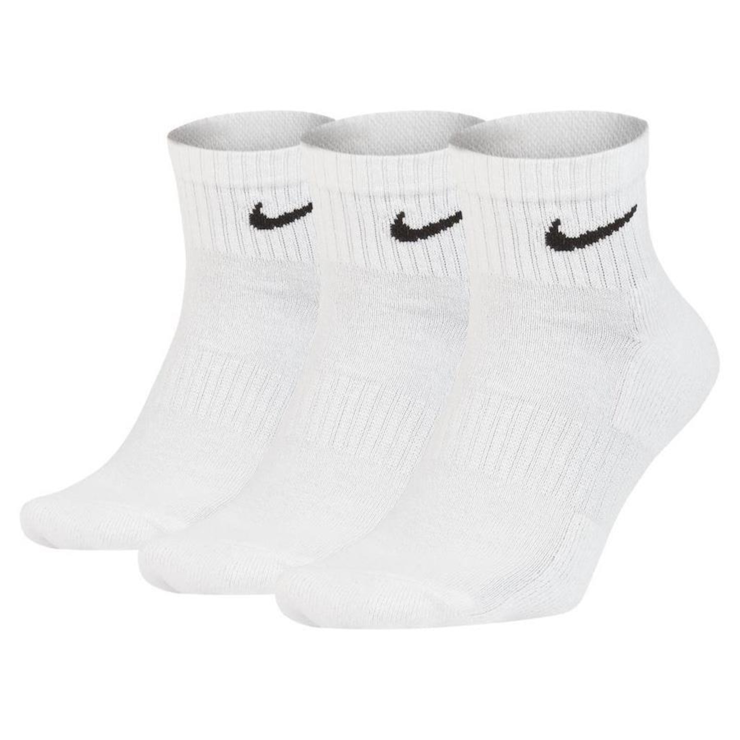 Kit de Meias Cano Médio Nike Everyday Cushion Quarter com 3 Pares - Adulto - Foto 1