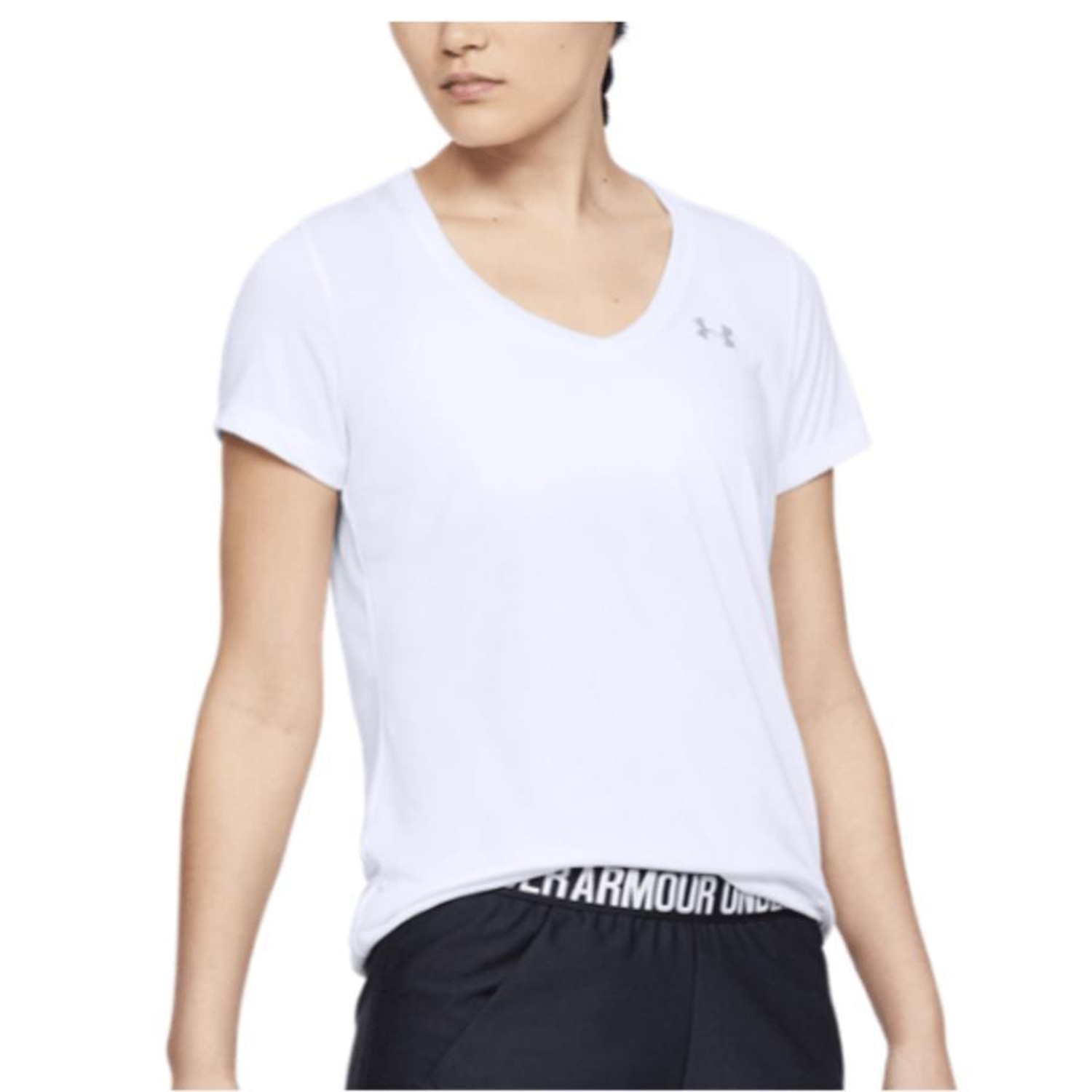 Camiseta Under Armour Tech Short V Neck Sleeve - Feminina - Foto 1
