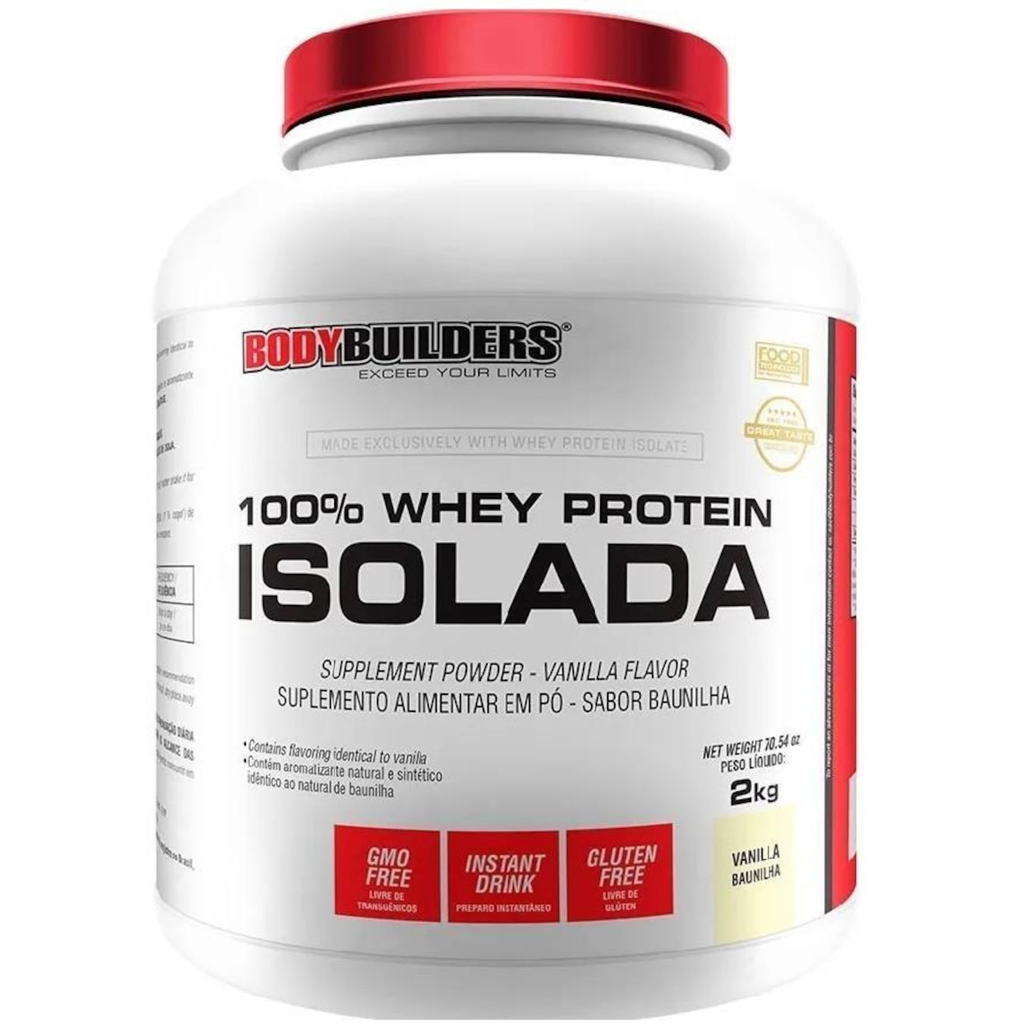 100% Whey Protein Isolada Bodybuilders - Baunilha - 2kg - Foto 1