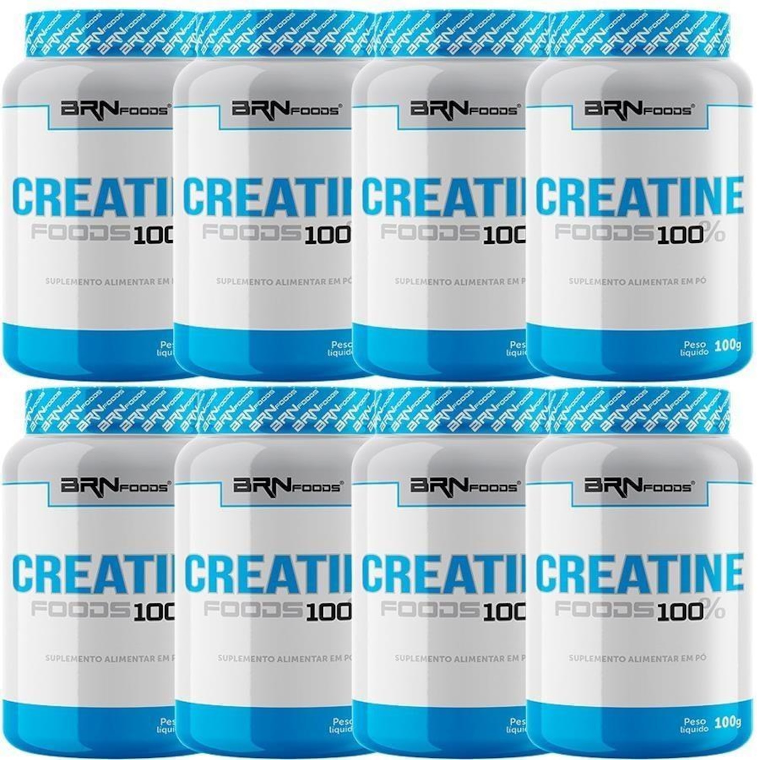 Kit 8x Creatina BRN Foods - 100g - Foto 1