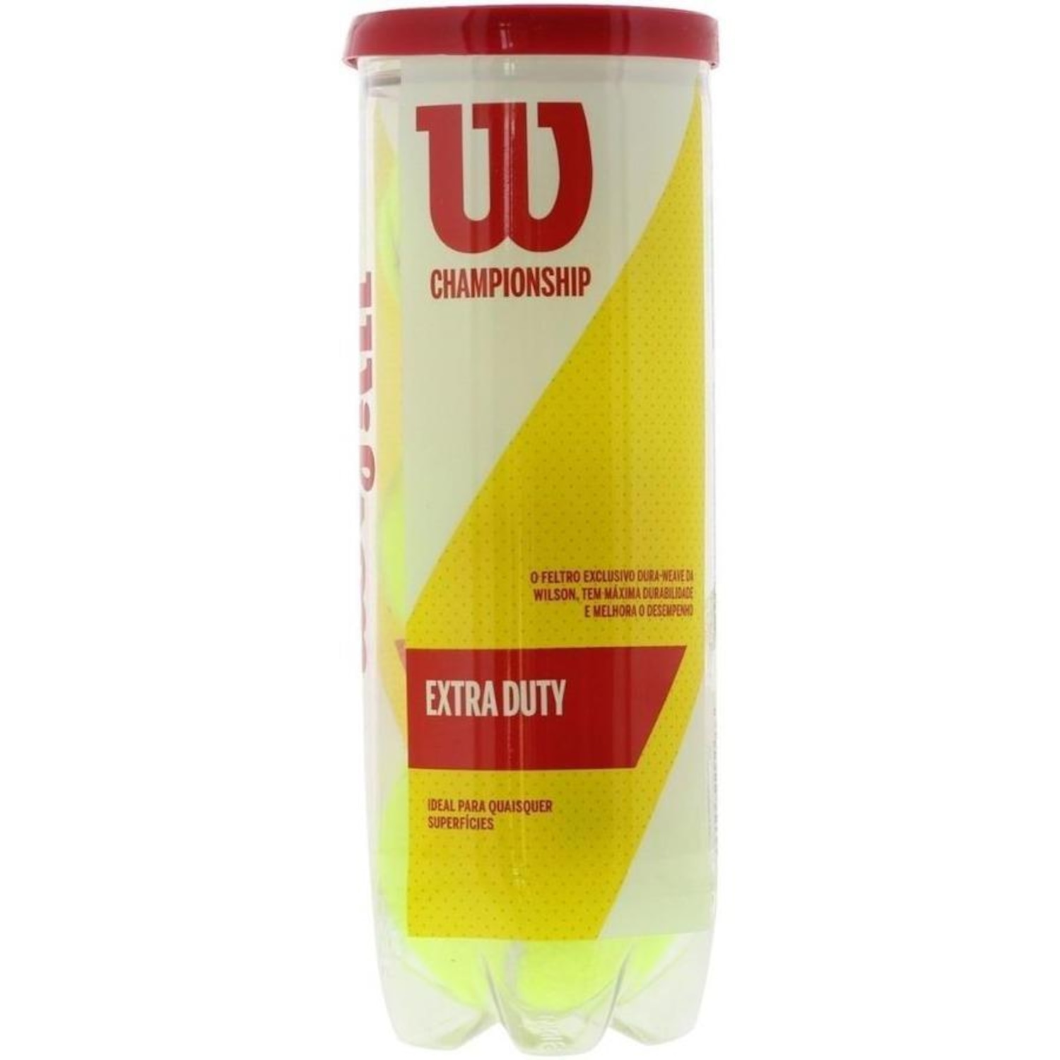Bola de Tênis Wilson Championship Extra Duty - Tubo com 3 Bolas - Foto 1