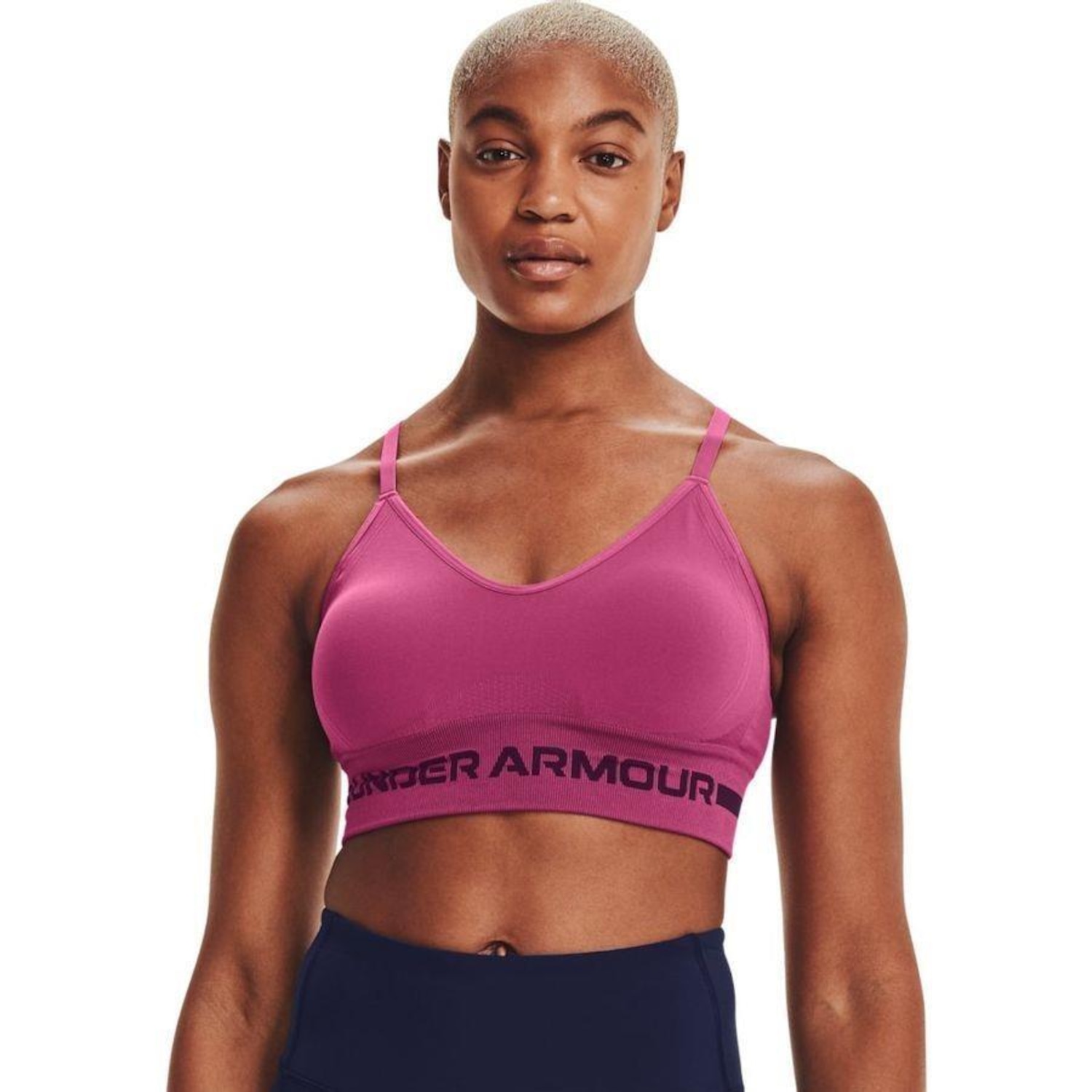 Top Fitness Under Armour Seamless Low Long Bra - Feminino - Foto 1