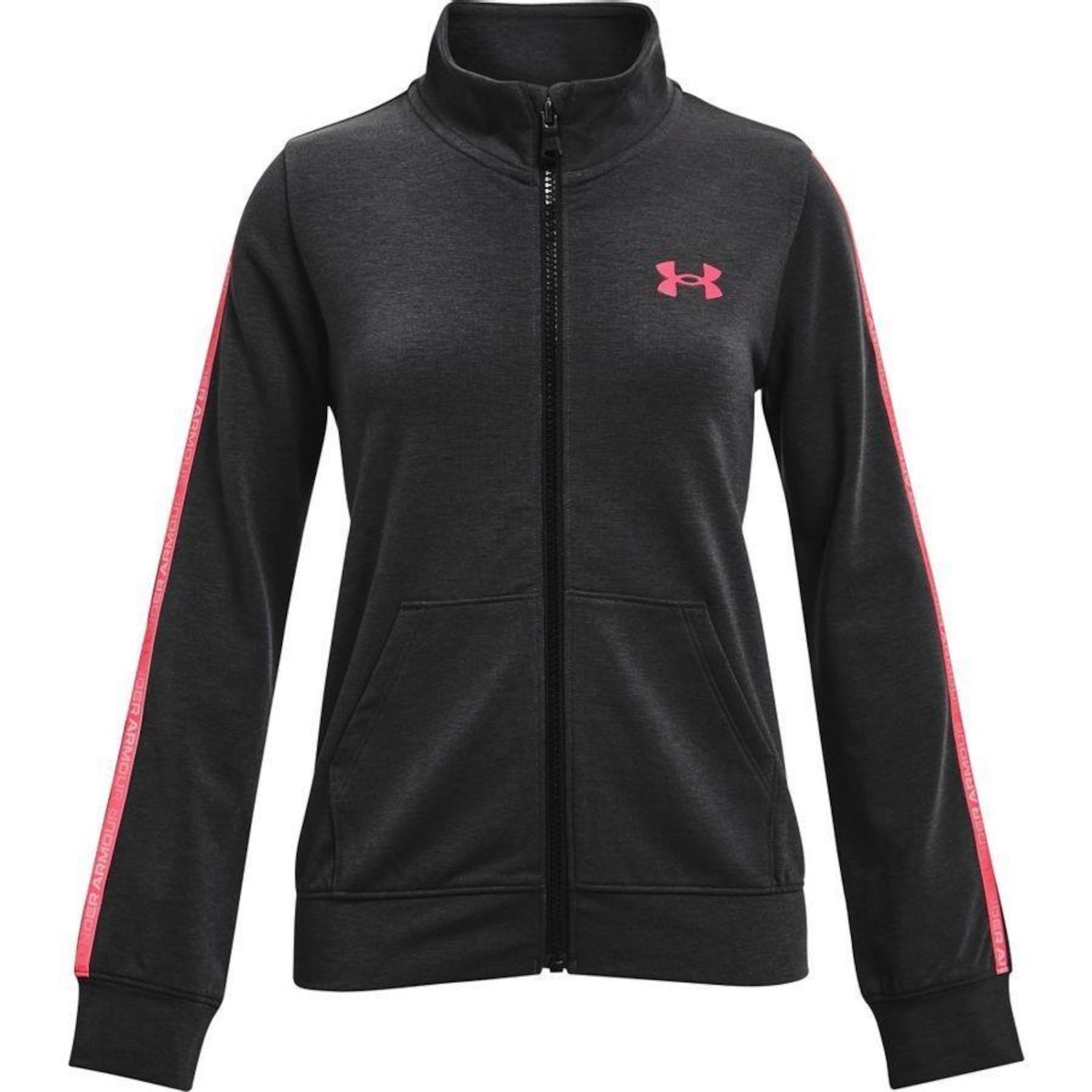 Jaqueta Under Armour Rival Terry Taped FZ - Infantil - Foto 1