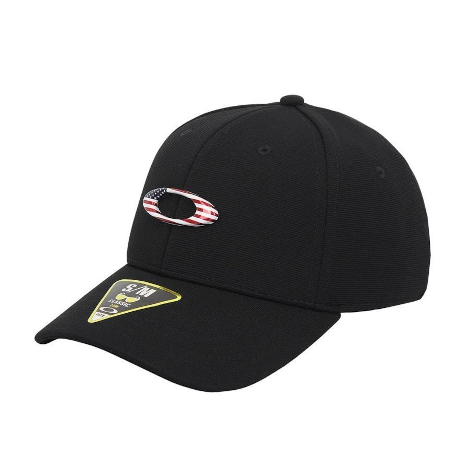 Boné Aba Curva Oakley Tincan Black American Flag - Fechado - Adulto - Foto 1