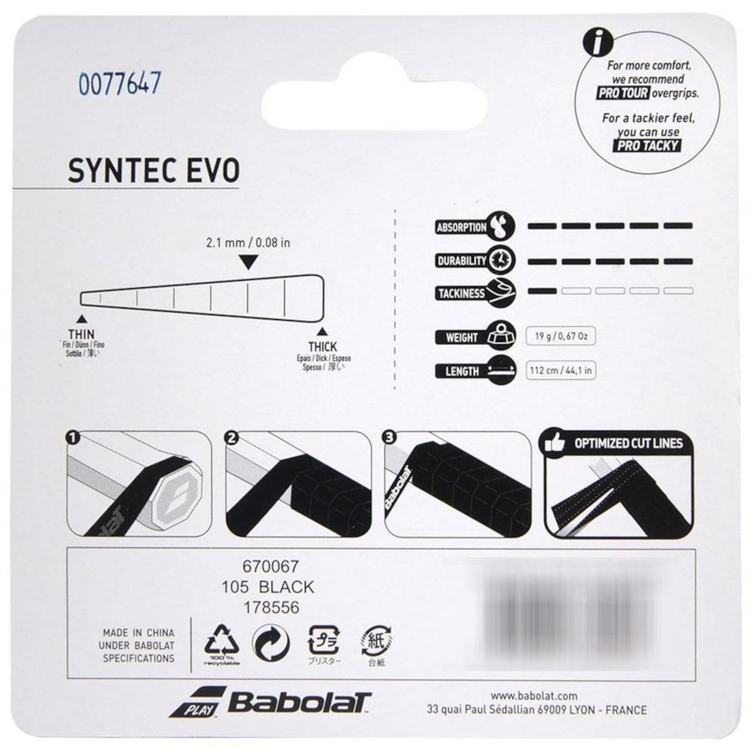 Cushion Grip Babolat Syntec Evo Comfort - Foto 4