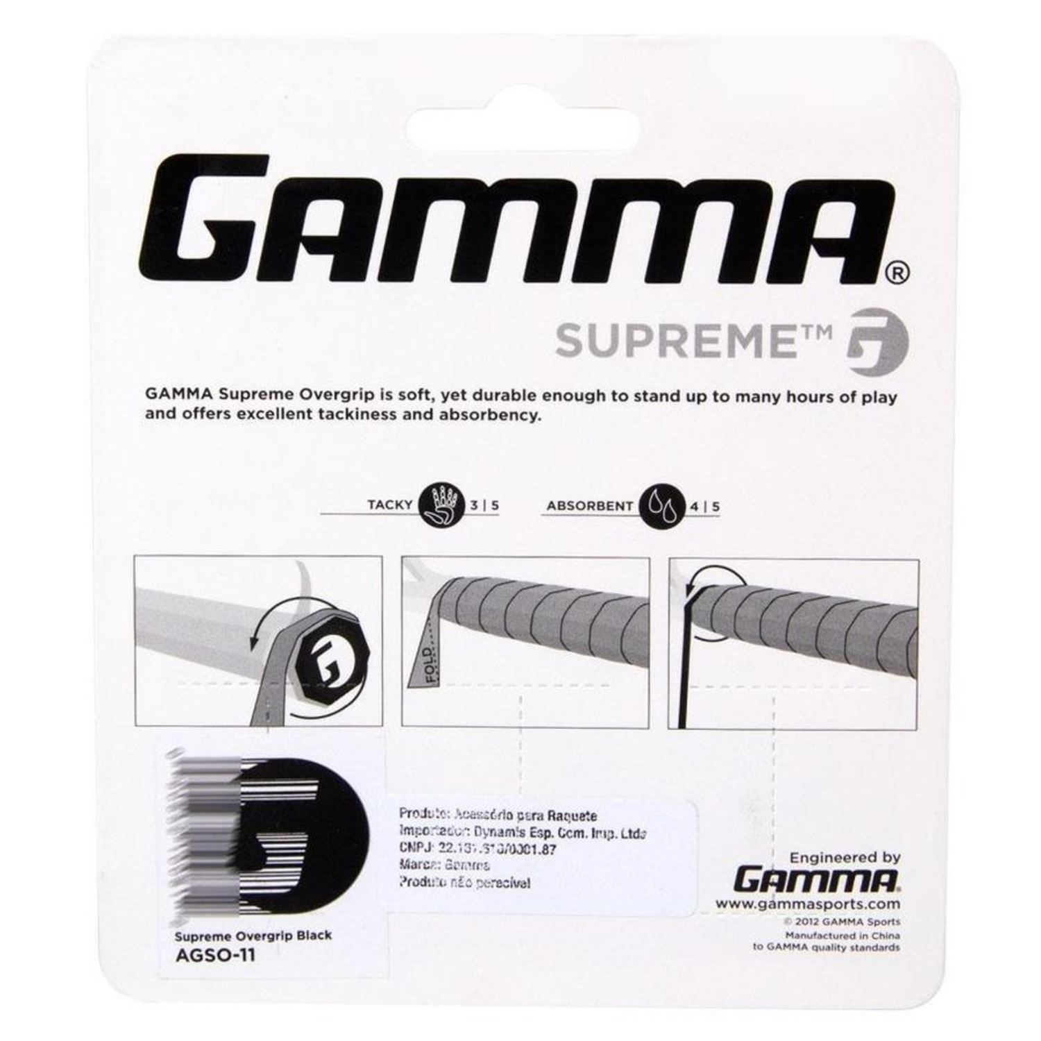Overgrip Gamma Supreme - 03 Unidades Preto - Foto 4