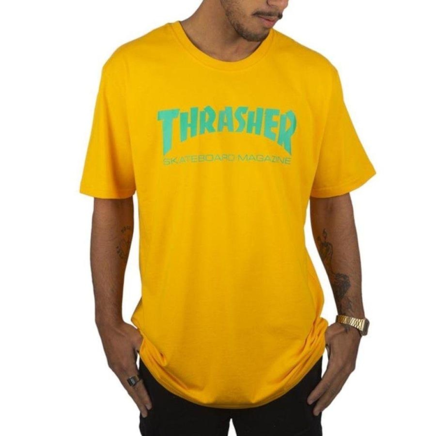 Camiseta Thrasher Skate Mag Logo - Masculina - Foto 1