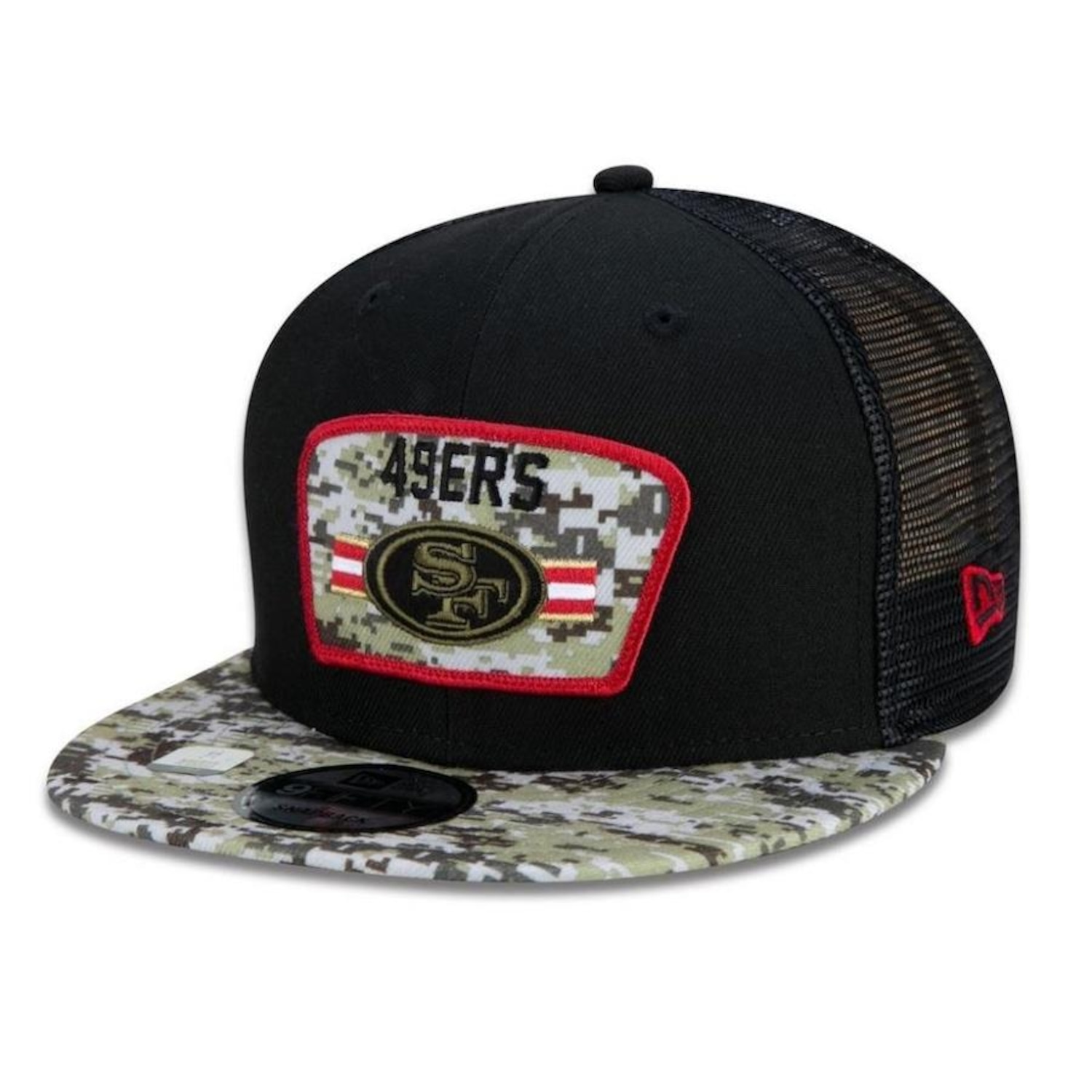 Boné Aba Reta New Era San Francisco 49ers 950 NFL 21 Salute Service - Snapback - Adulto - Foto 1