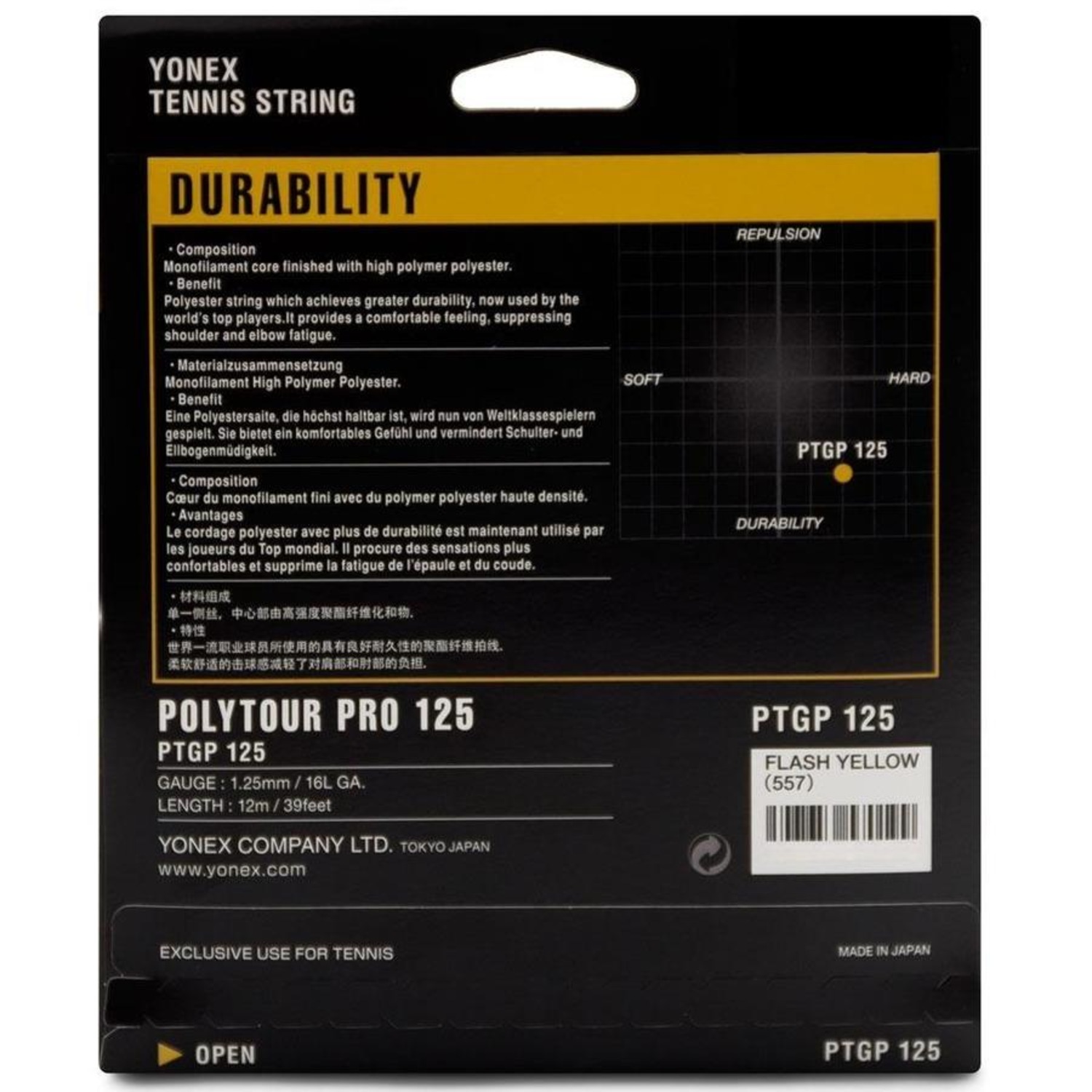 Corda Yonex Poly Tour Pro Set Individual - 16L 1.25mm - Foto 3
