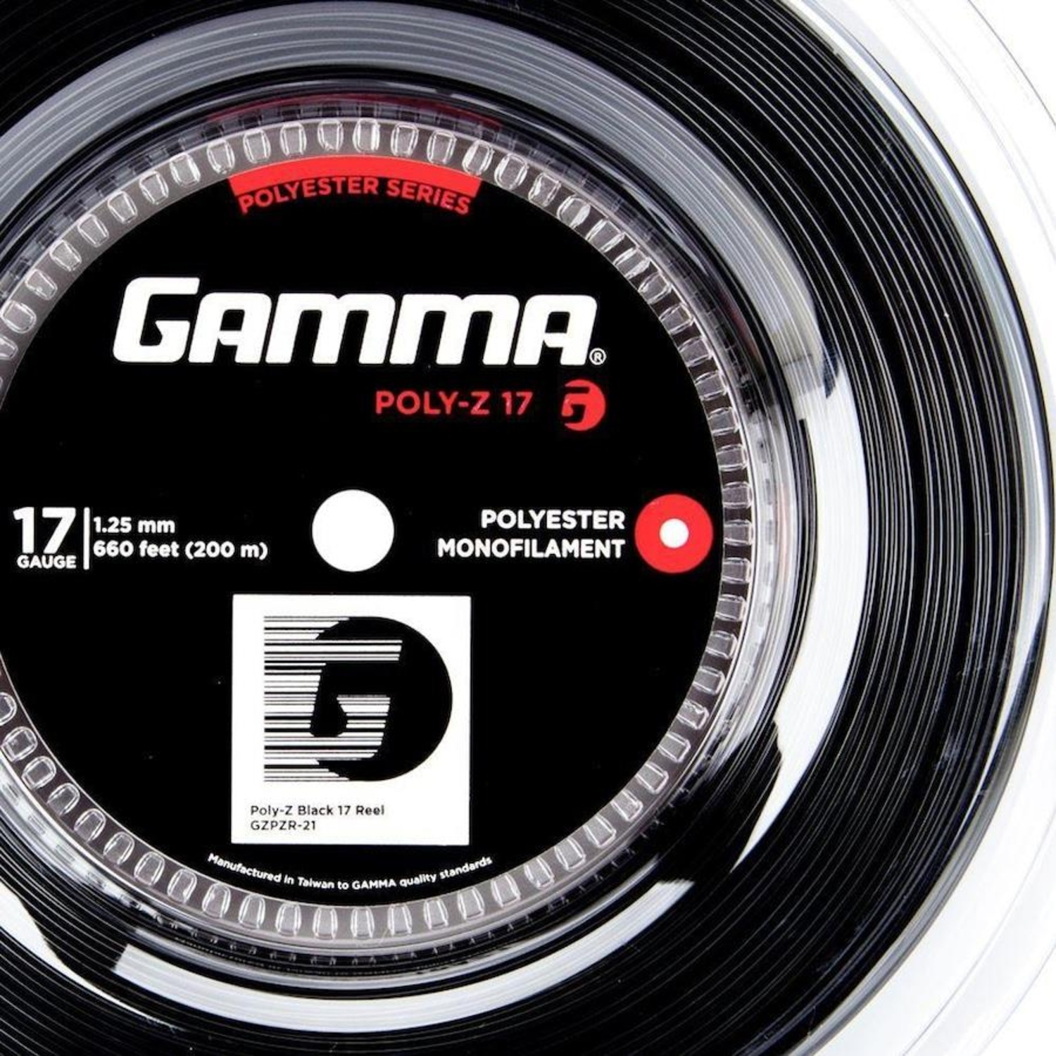 Corda para Raquete de Tênis Gamma Poly Z 17L 1.25mm - 200 metros - Foto 2