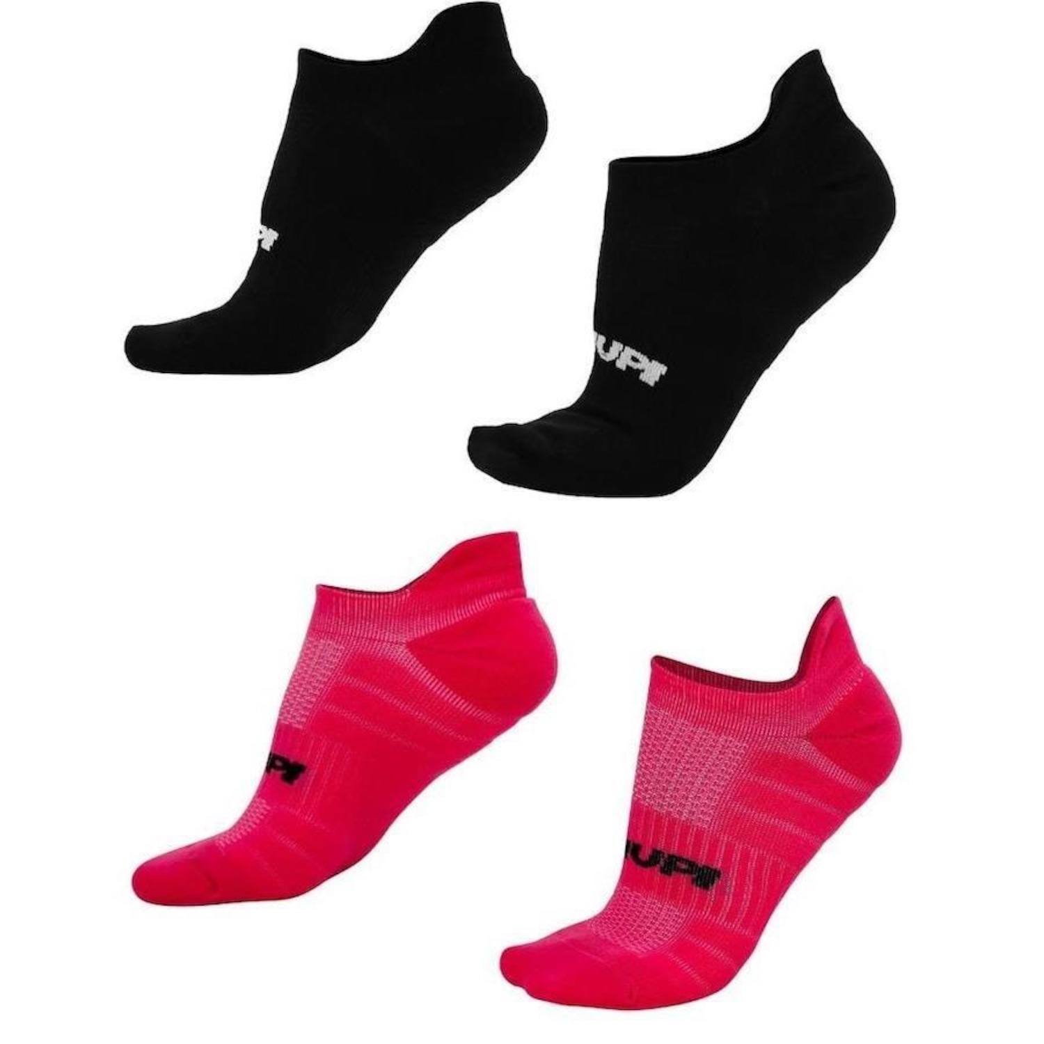 Kit Meia Hupi Corrida Pro Invisível com 02 Pares - 36 ao 42 - Adulto - Foto 1
