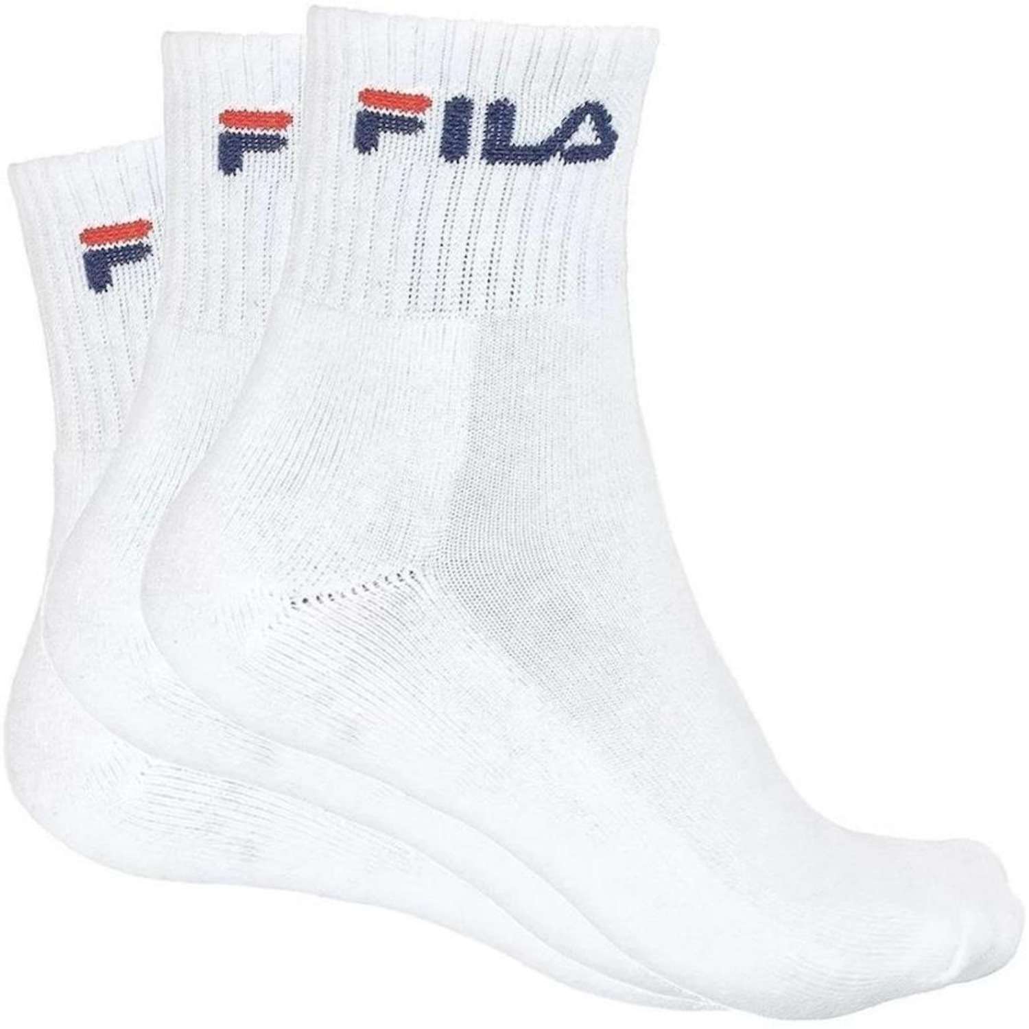 Kit de Meias Cano Médio Fila Tripack com 3 Pares - 34 a 38 - Adulto - Foto 1