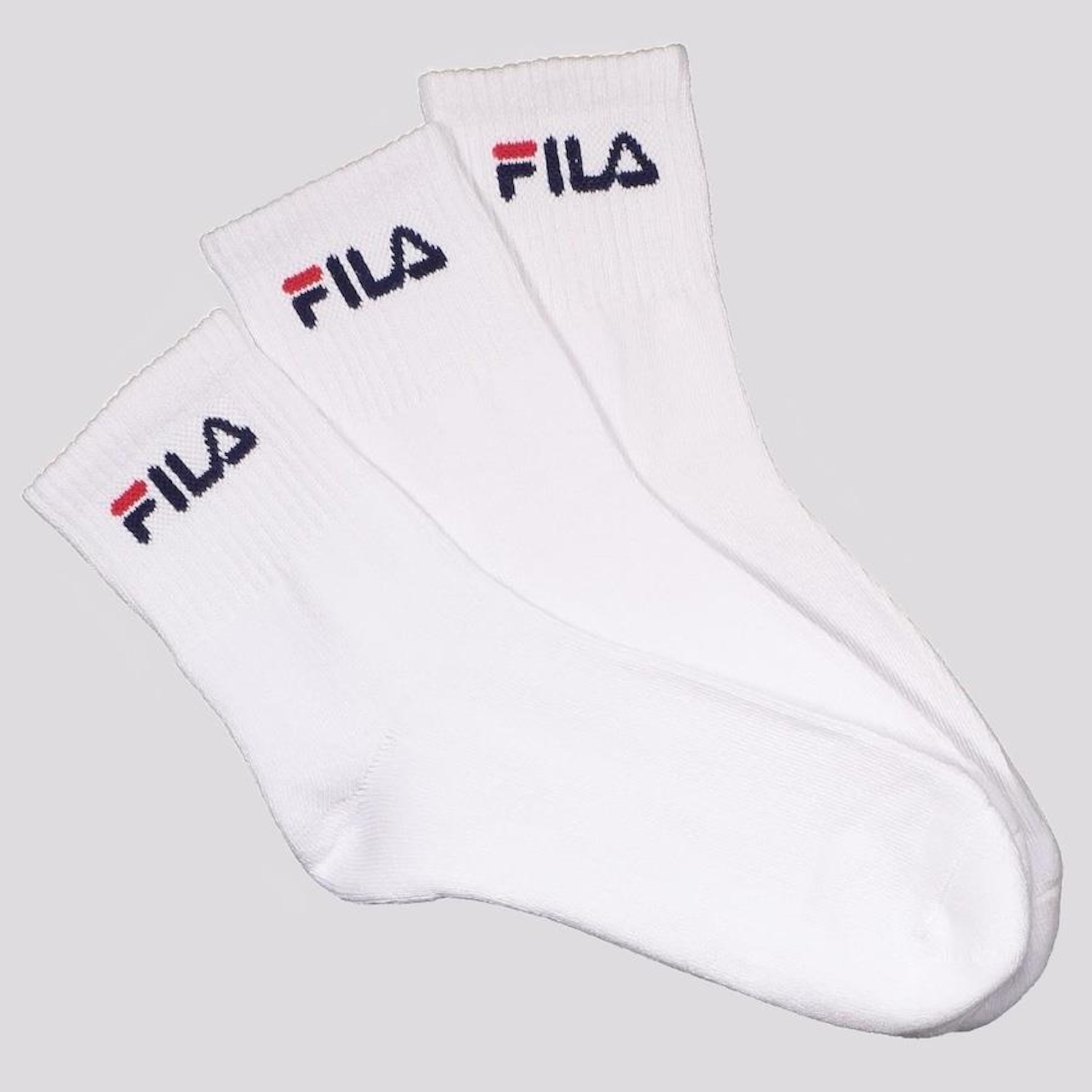 Kit Meia Fila Cano Médio - 3 Pares - Adulto - Foto 1