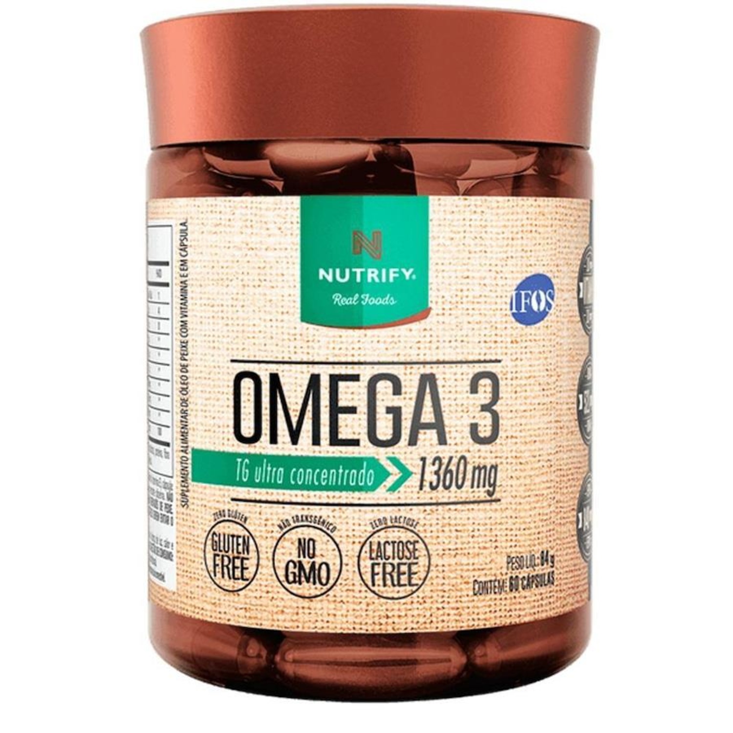 Ômega 3 TG Ultra concentrado Nutrify - 60 cápsulas - Foto 1