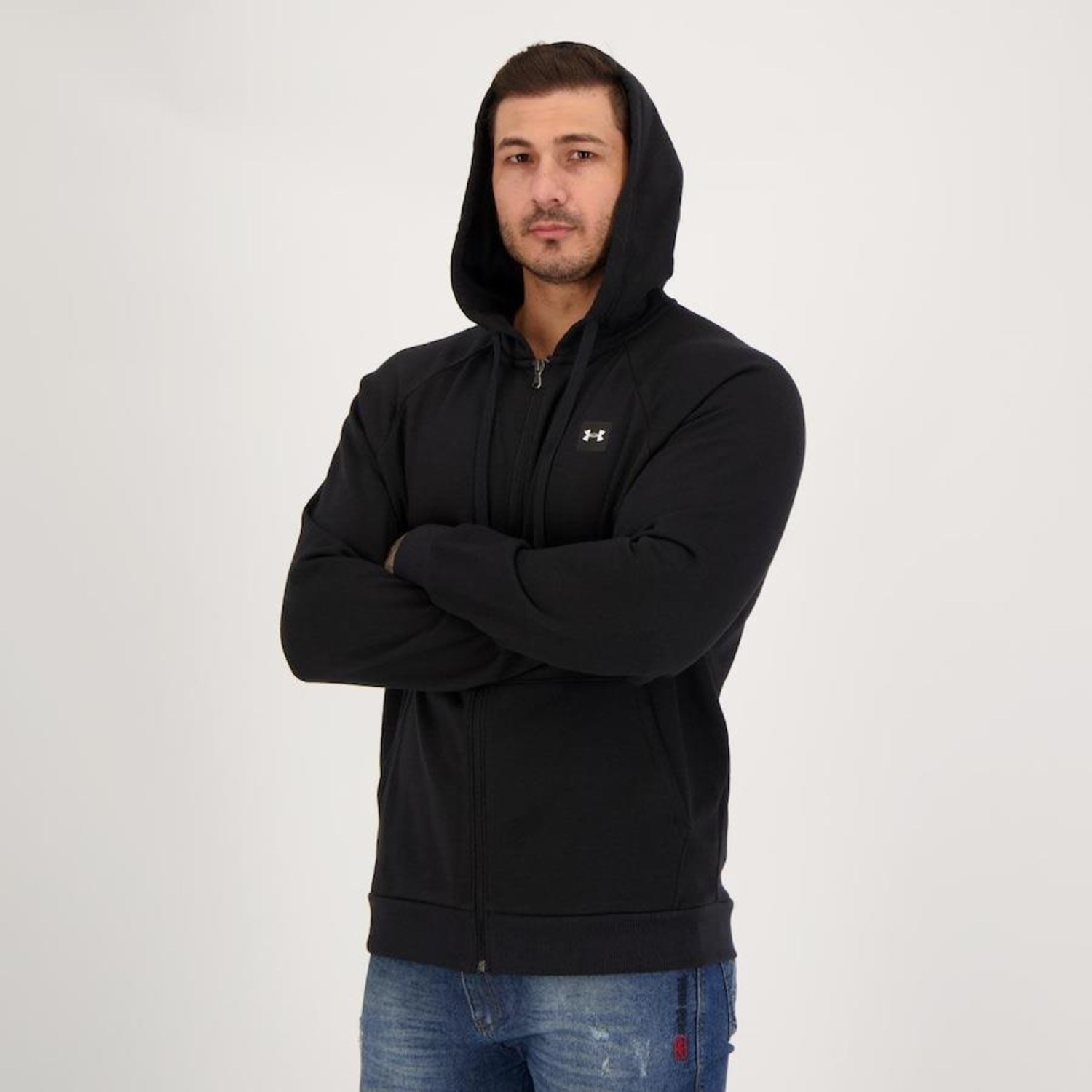 Jaqueta Under Armour Rival Fleece FZ Hoodie - Masculina - Foto 2