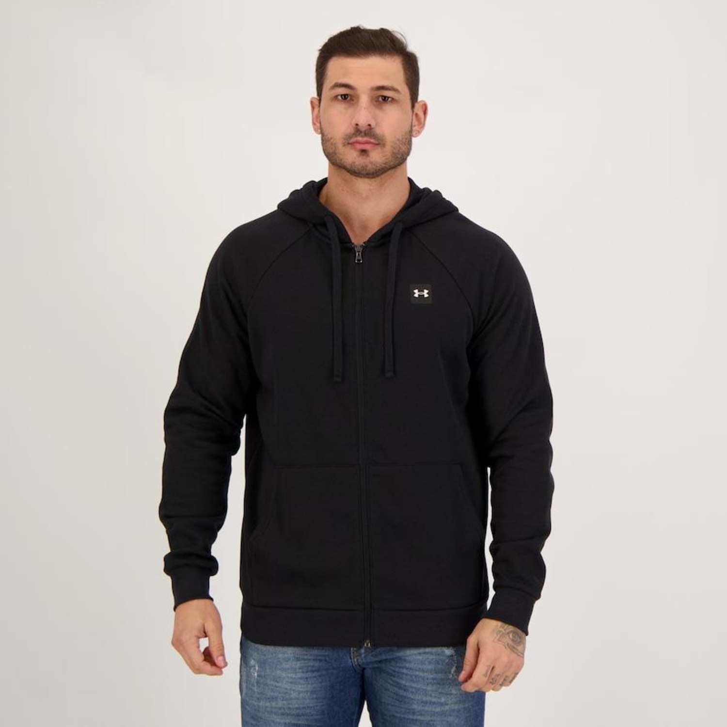 Jaqueta Under Armour Rival Fleece FZ Hoodie - Masculina - Foto 1