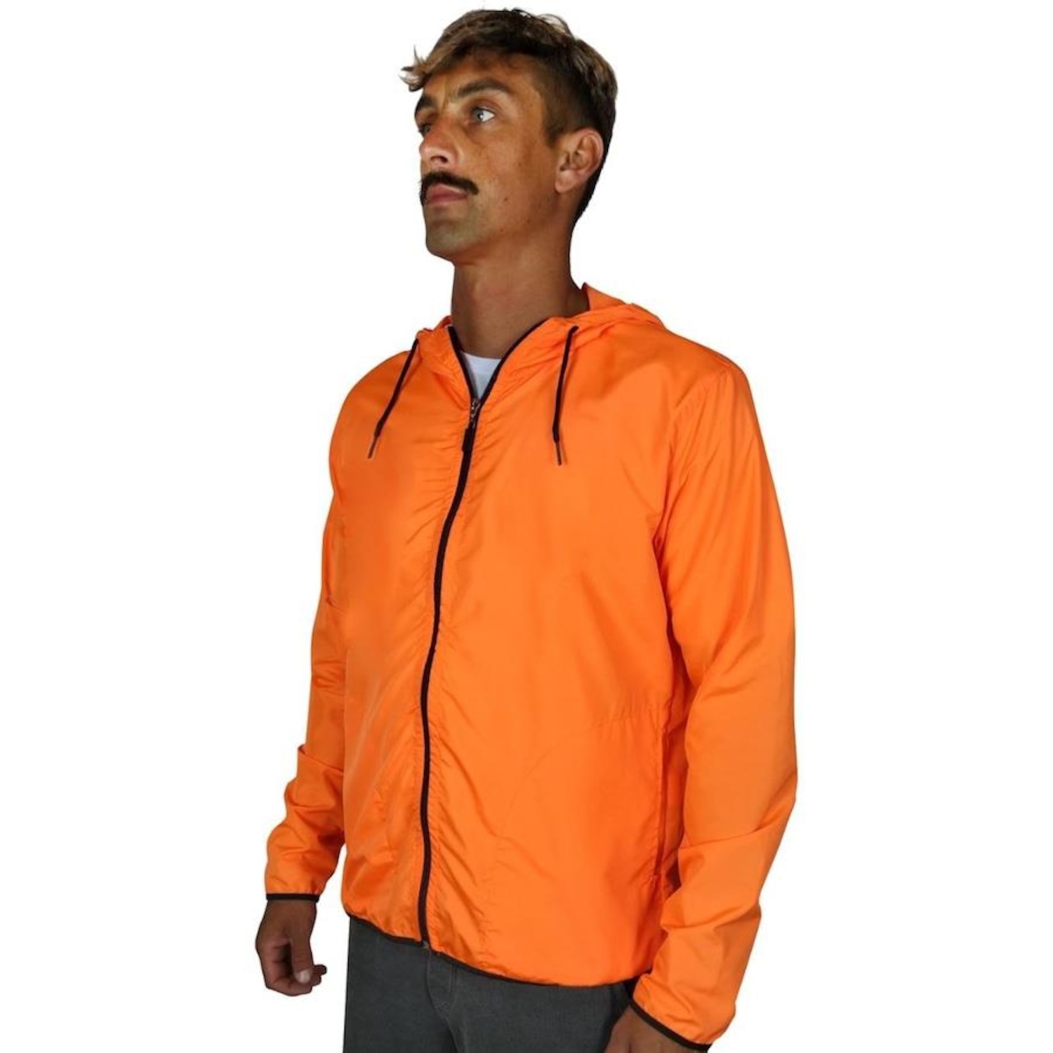 Jaqueta Corta Vento com Capuz WSS Light Classic - Masculina - Foto 1