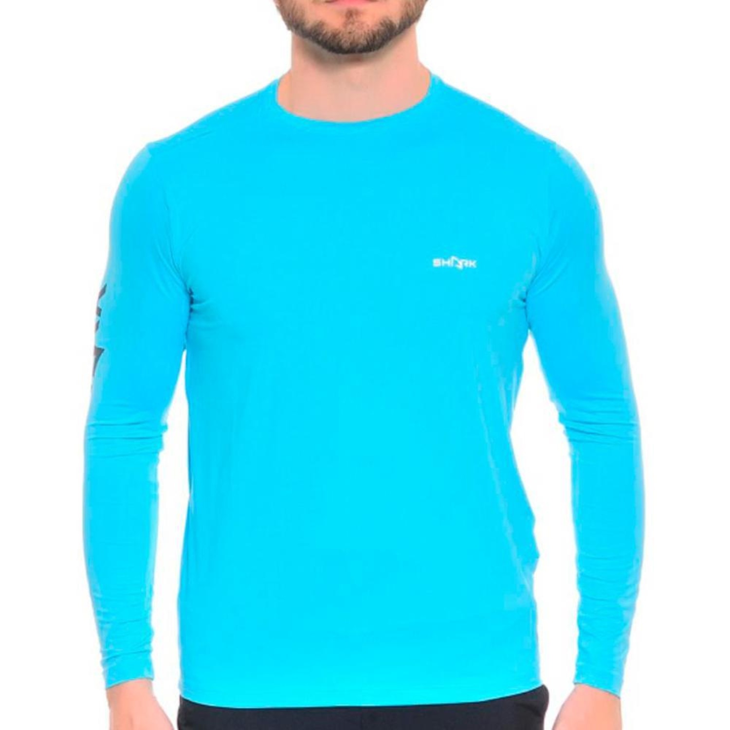 Camiseta Shark SHM22011 com Proteção UV 50+ Manga Longa - Masculina - Foto 1