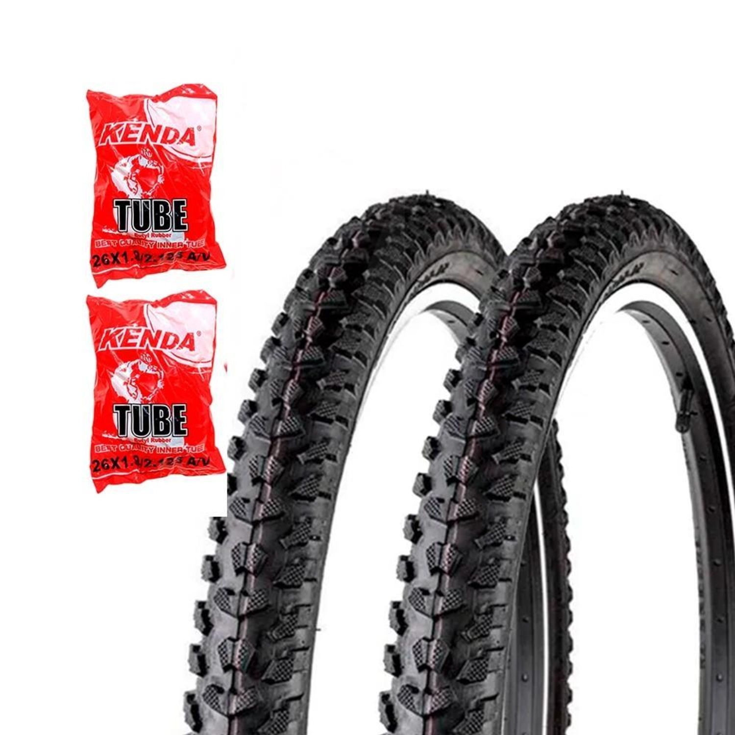 Kit Par de Pneus Levorin Excess Ex Aro 26X1.95 MTB + 2 Câmaras Kenda - Foto 1