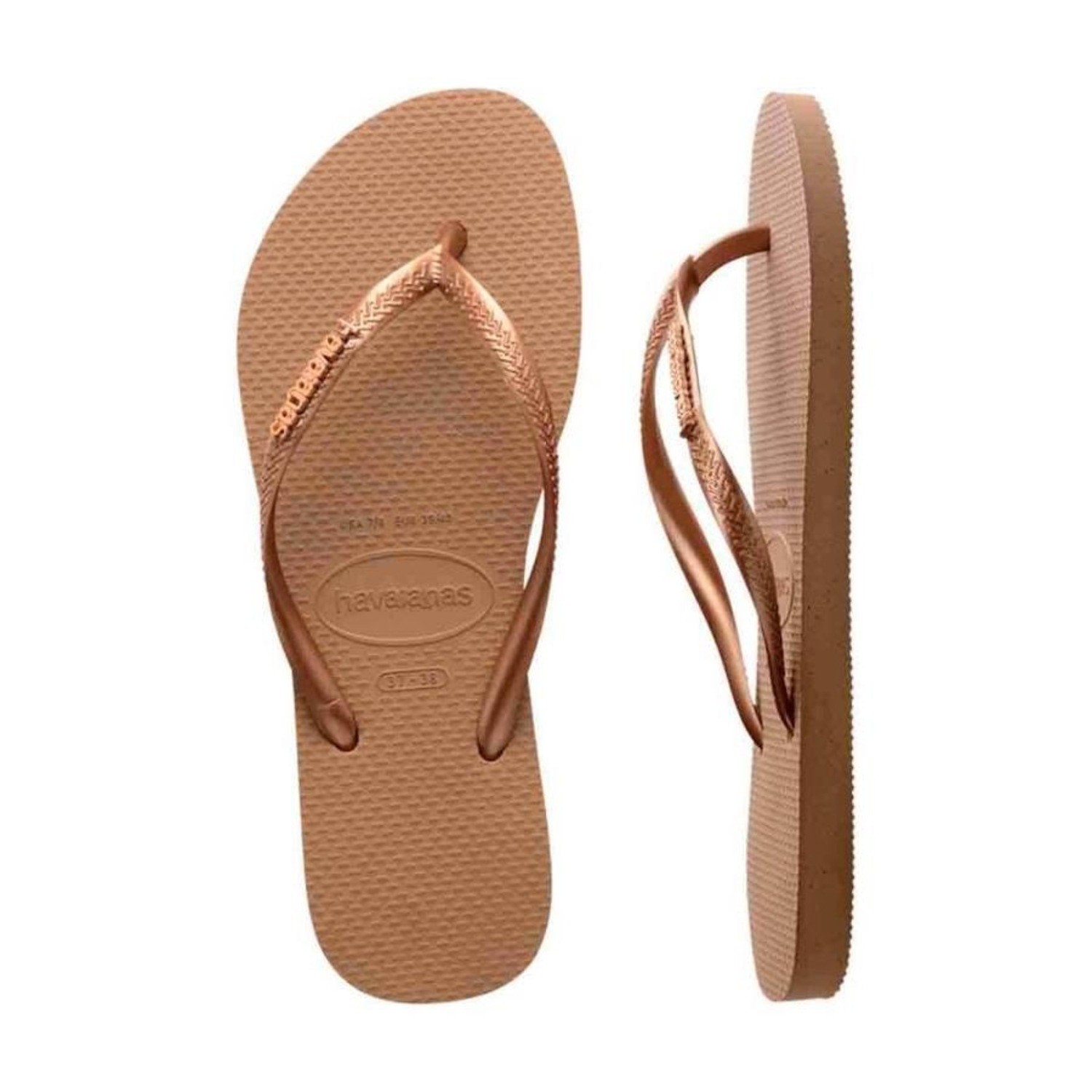 Chinelo Havaianas Slim Logo Metallic - Adulto - Foto 3