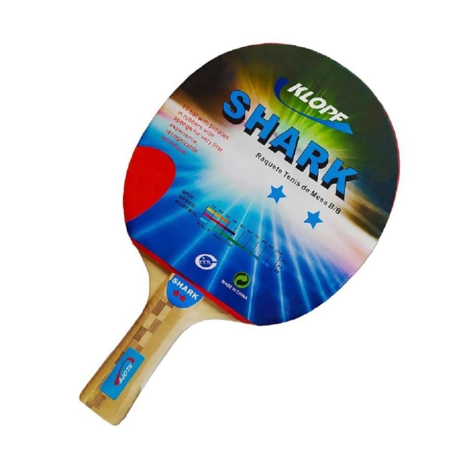 Raquete de Tênis de Mesa Shark Klopf - Foto 1