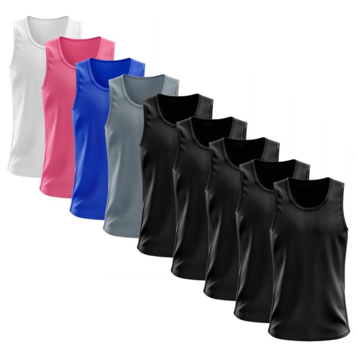 Camiseta Regata Térmica Whats Wear Dry Fit com Proteção Solar UV - Masculina - 9 Unds - Foto 1