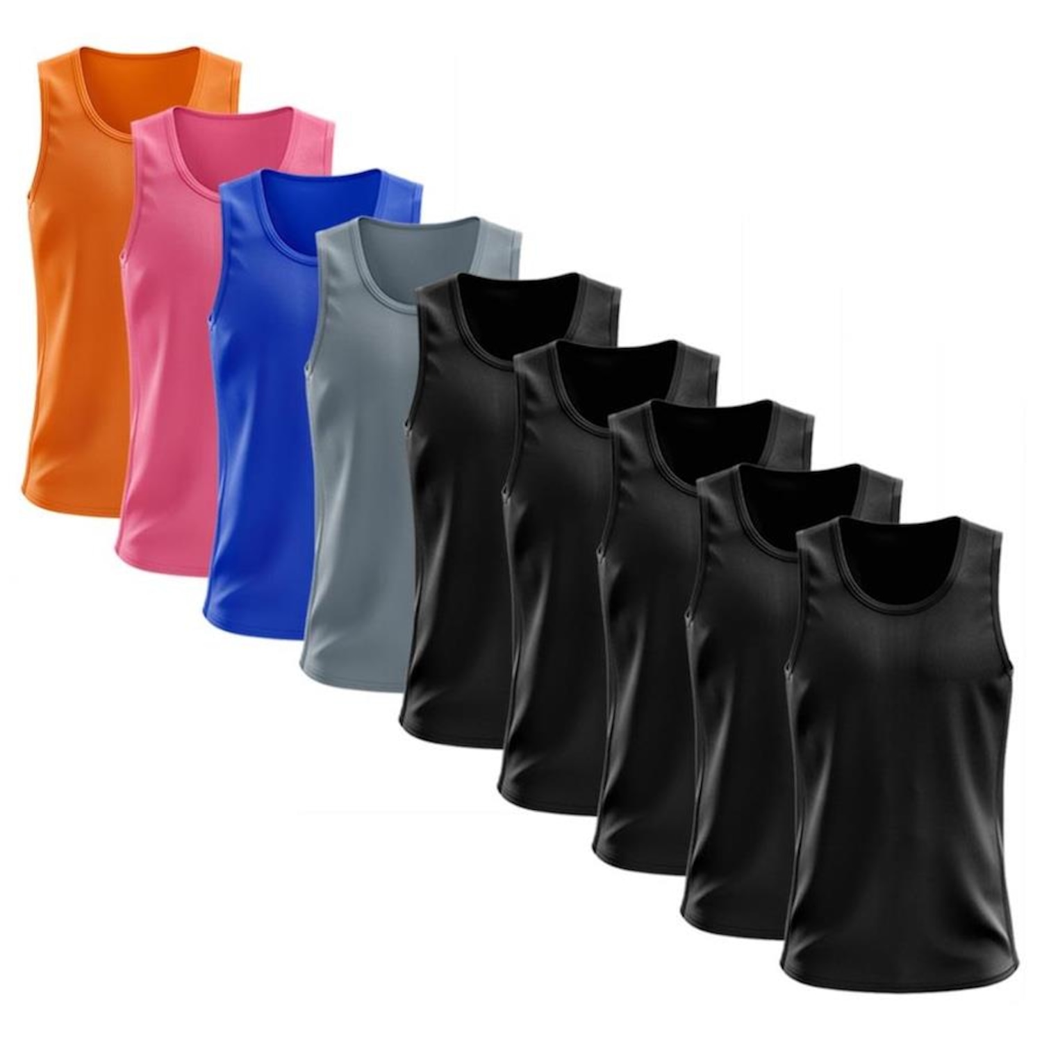 Camiseta Regata Térmica Whats Wear Dry Fit com Proteção Solar UV - Masculina - 9 Unds - Foto 1