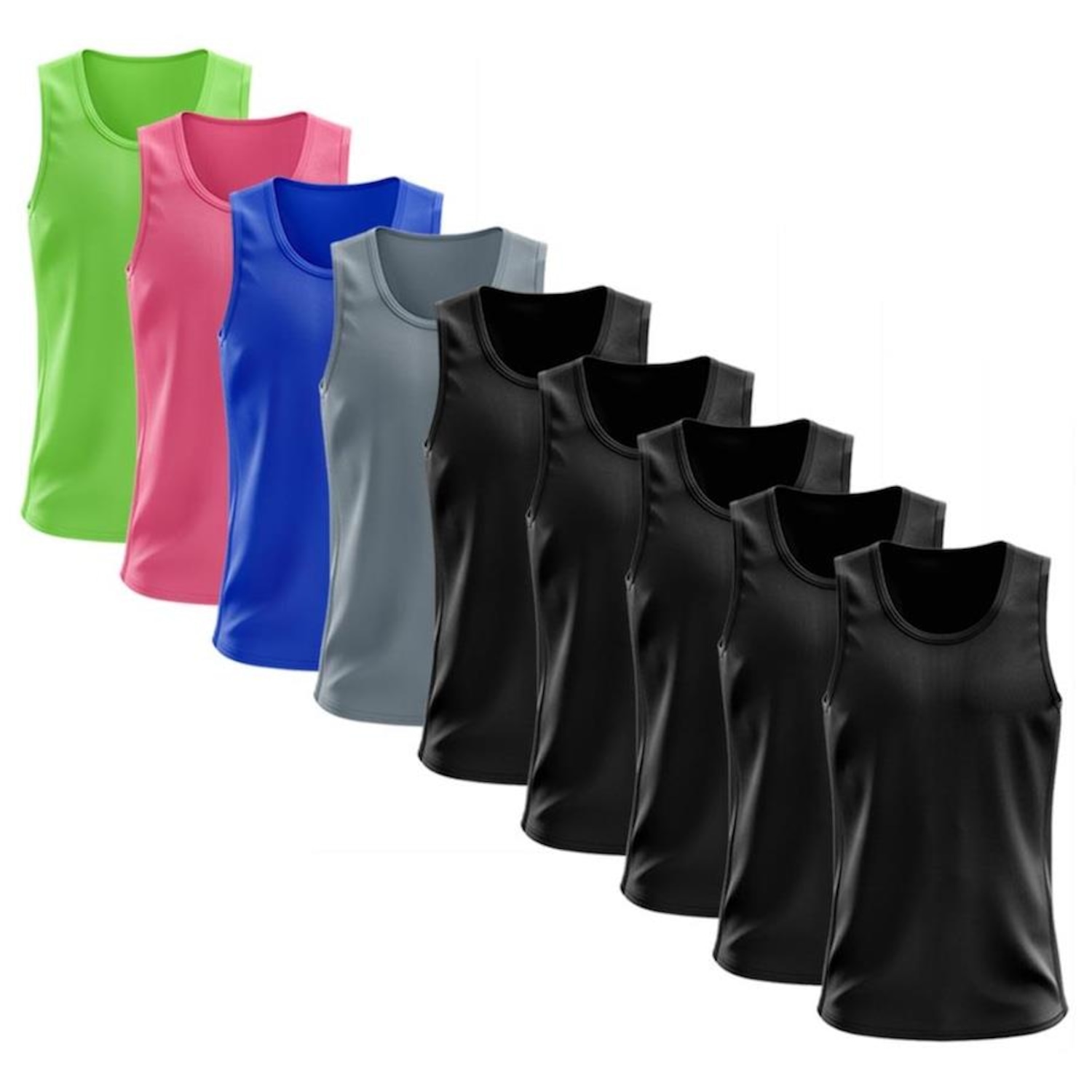 Camiseta Regata Térmica Whats Wear Dry Fit com Proteção Solar UV - Masculina - 9 Unds - Foto 1