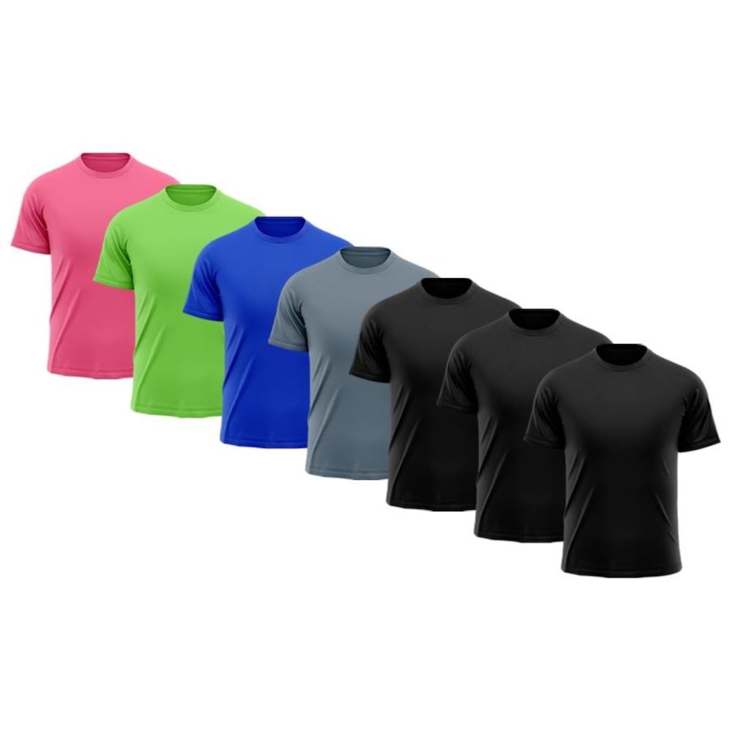 Camiseta Whats Wear Raglan Dry Fit com Proteção Solar UV - Masculina - 7 Unds - Foto 1