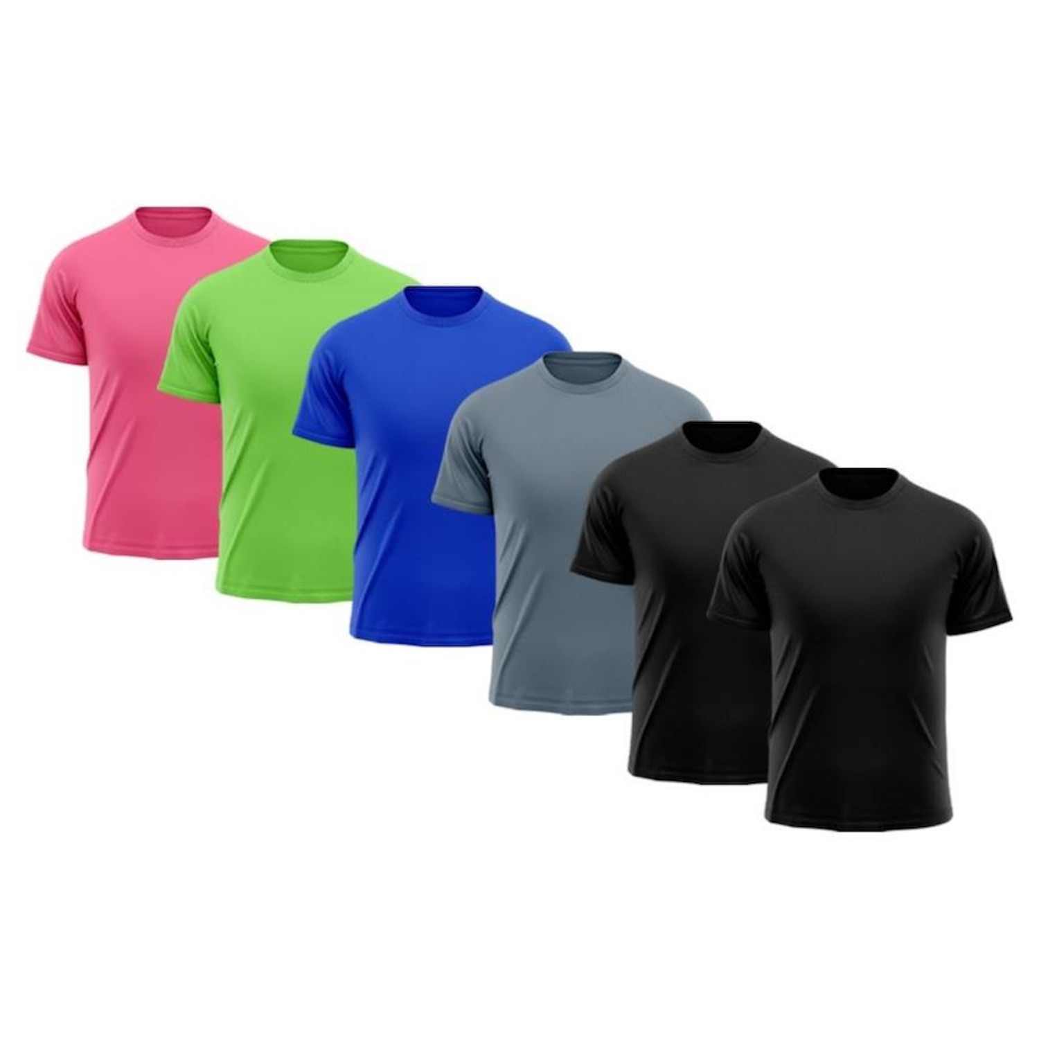 Camiseta Whats Wear Raglan Dry Fit com Proteção Solar UV - Masculina - 6 Unds - Foto 1
