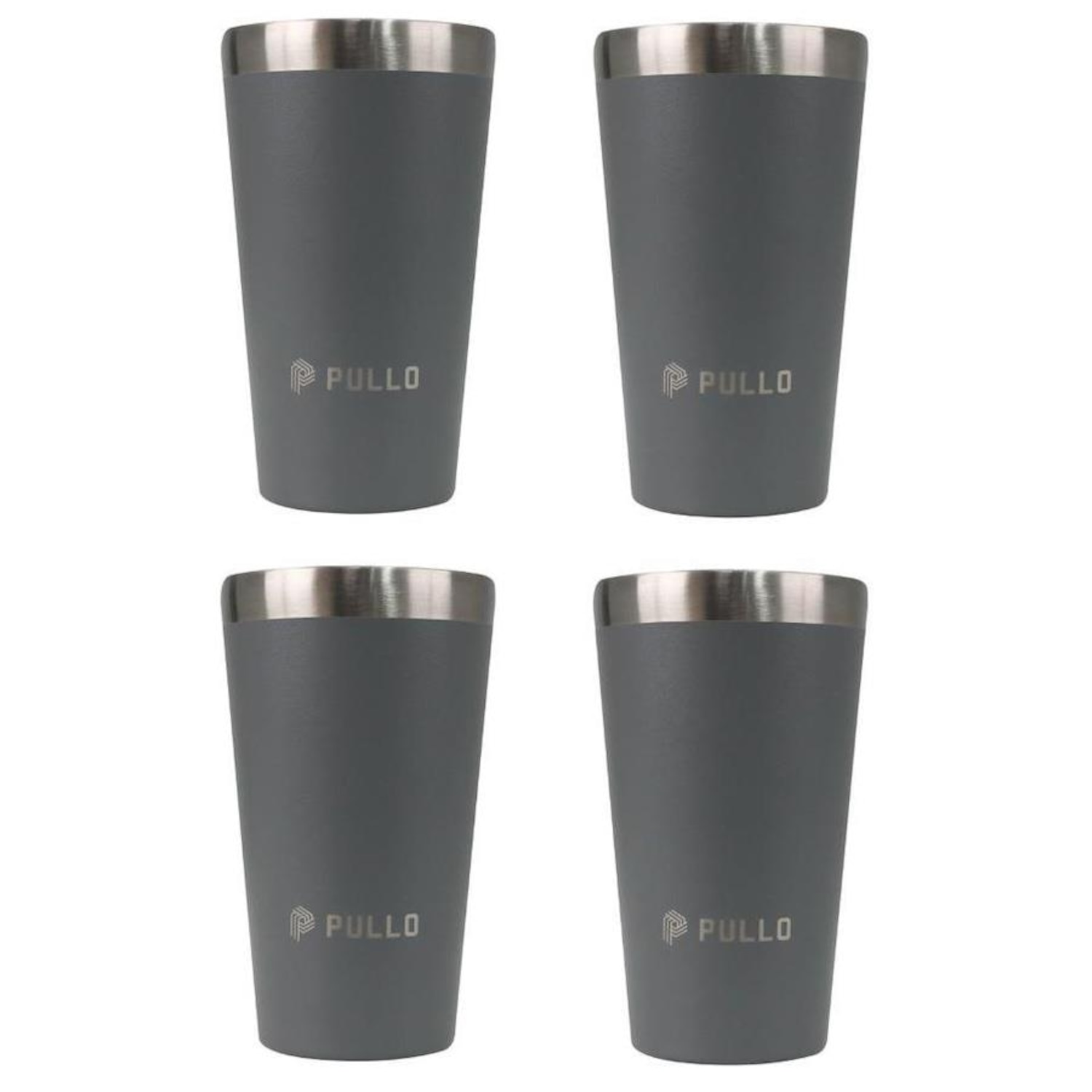 Kit de Copos Térmicos Pullo Fun - 480ml - 4 Unidades - Foto 1