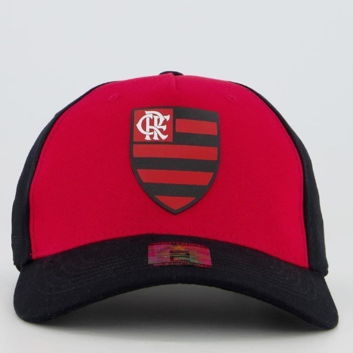 Boné Aba Curva Futfanatics Flamengo Escudo - Snapback - Adulto - Foto 1