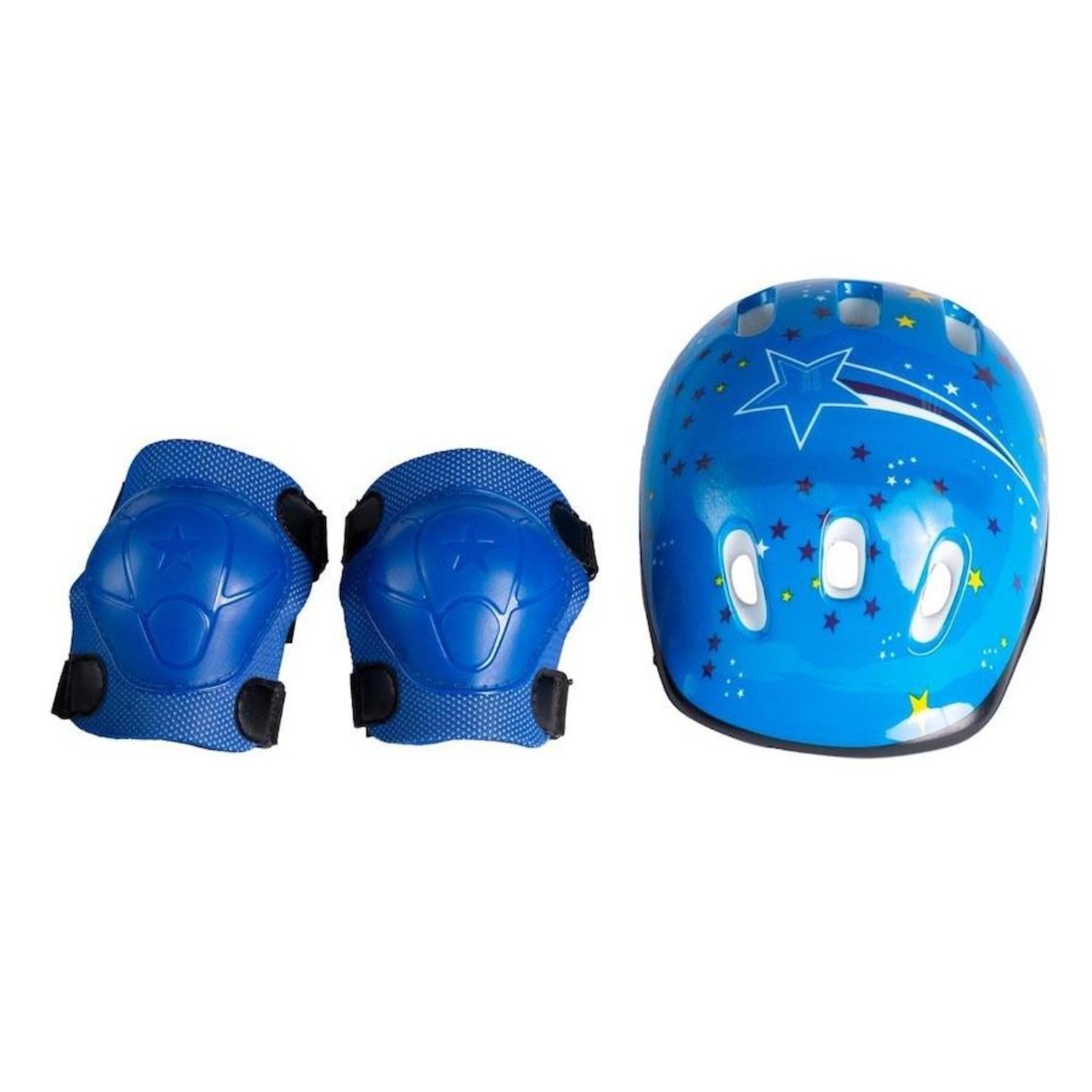 Kit de Proteção para Ciclismo Acte Sports A61-AZ com Capacete e Joelheira - Infantil - Foto 1