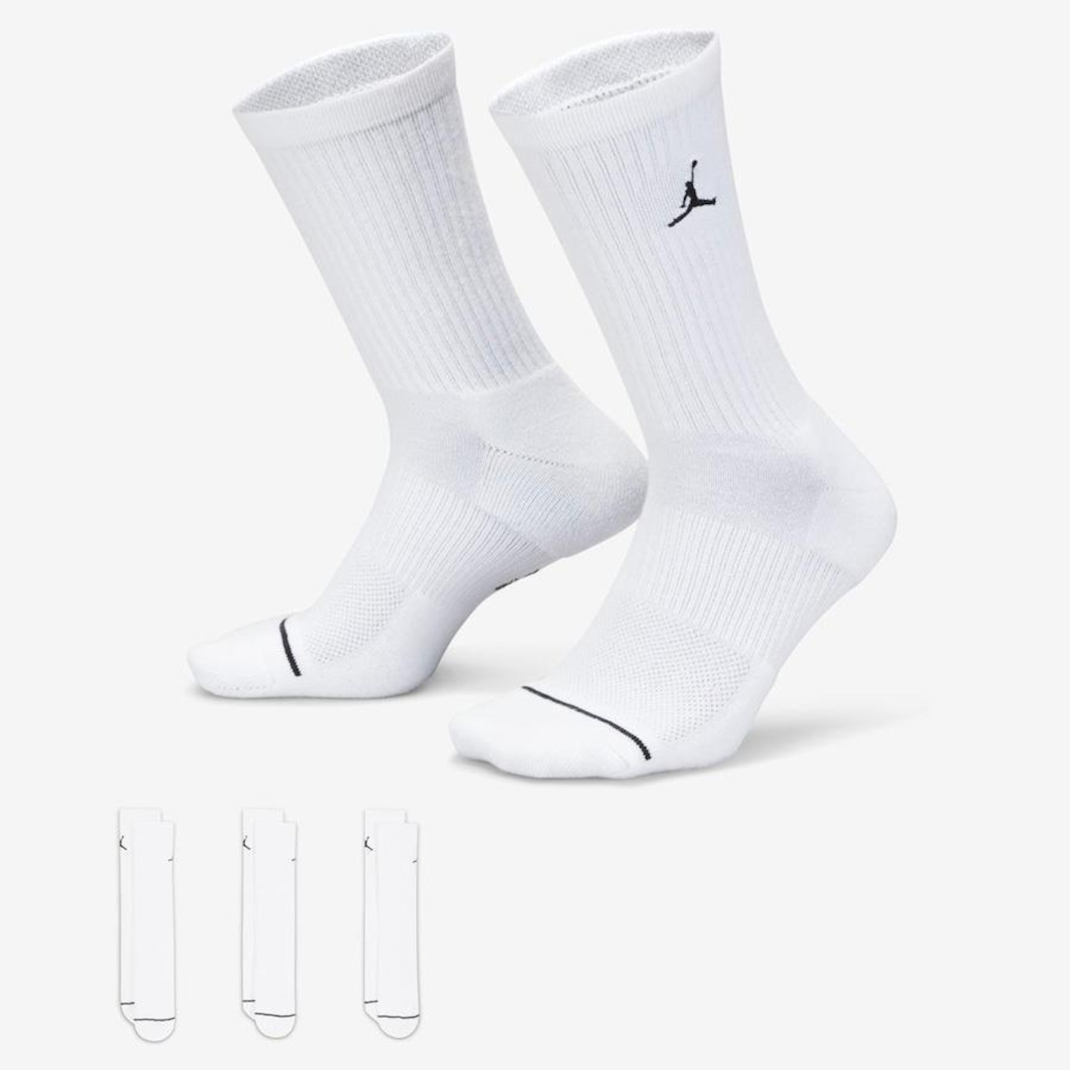 Kit de Meias Cano Alto Jordan Everyday Adulto - Foto 1