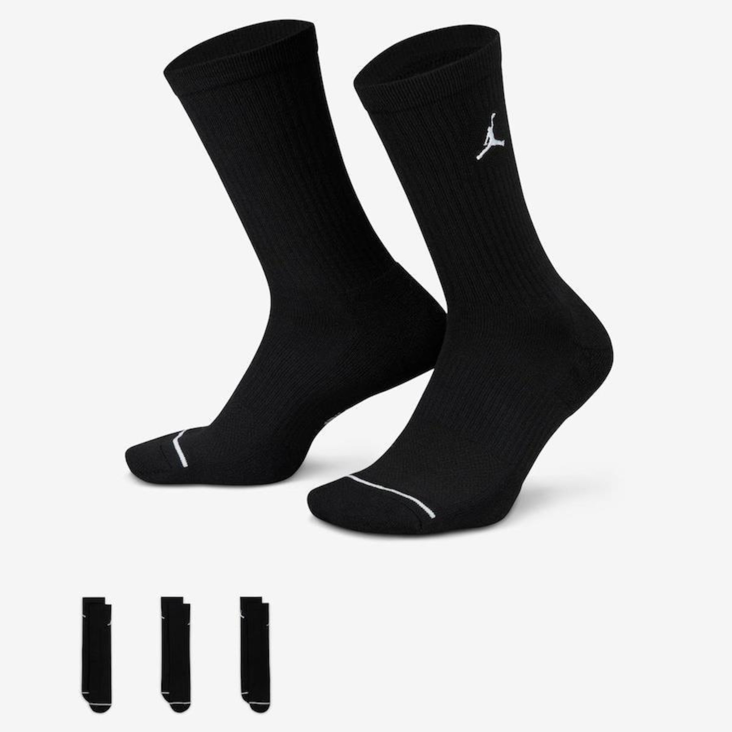 Kit de Meias Cano Alto Jordan Everyday - 3 Pares - Adulto - Foto 1