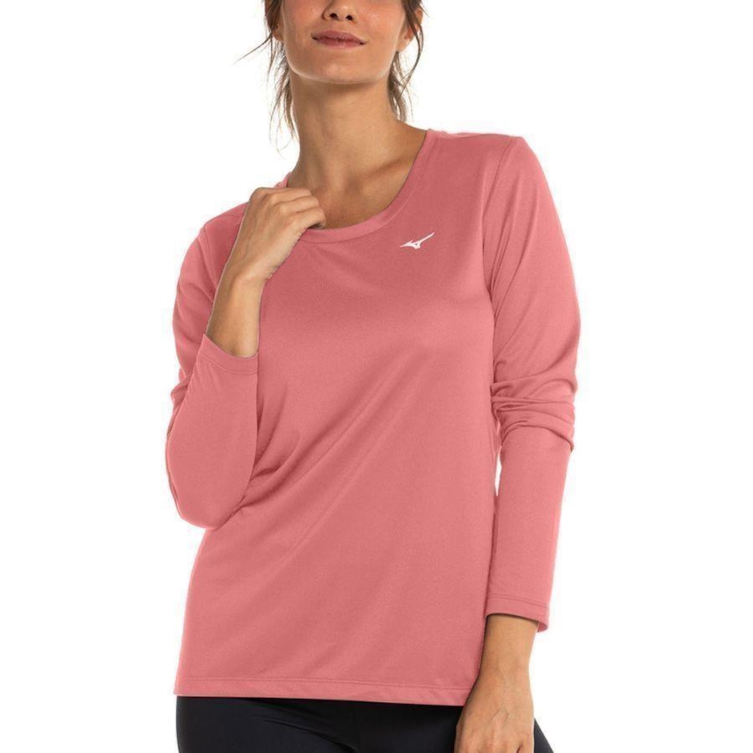 Camiseta Mizuno Manga Longa Nirvana - Feminina - Foto 1