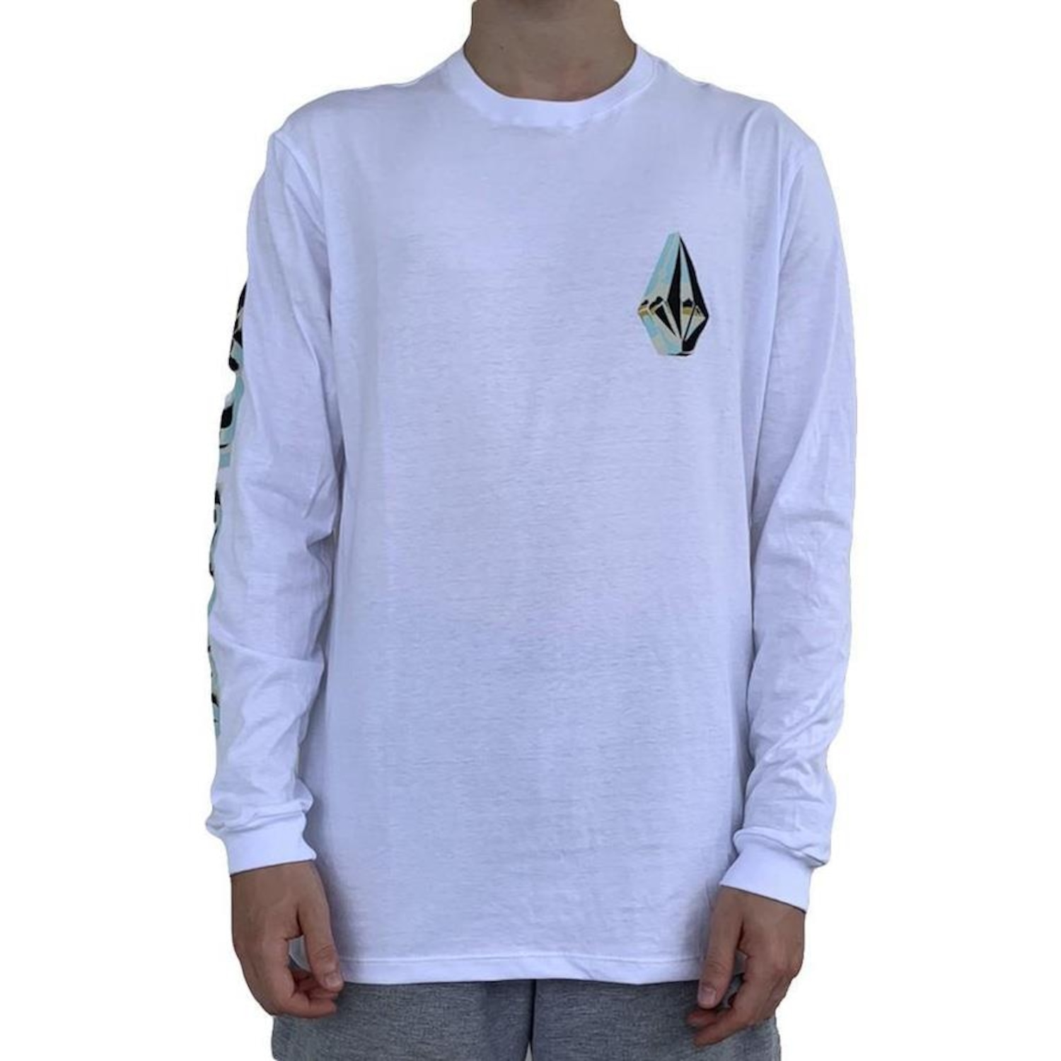 Camiseta Volcom Chromestone Manga Longa - Masculina - Foto 1