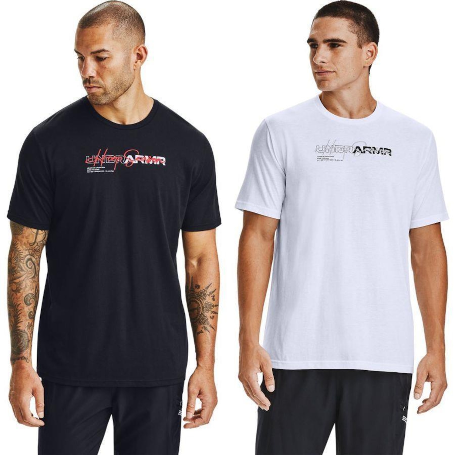 Kit Camisetas Wordmark Under Armour - 2 Unidades - Masculina - Foto 1