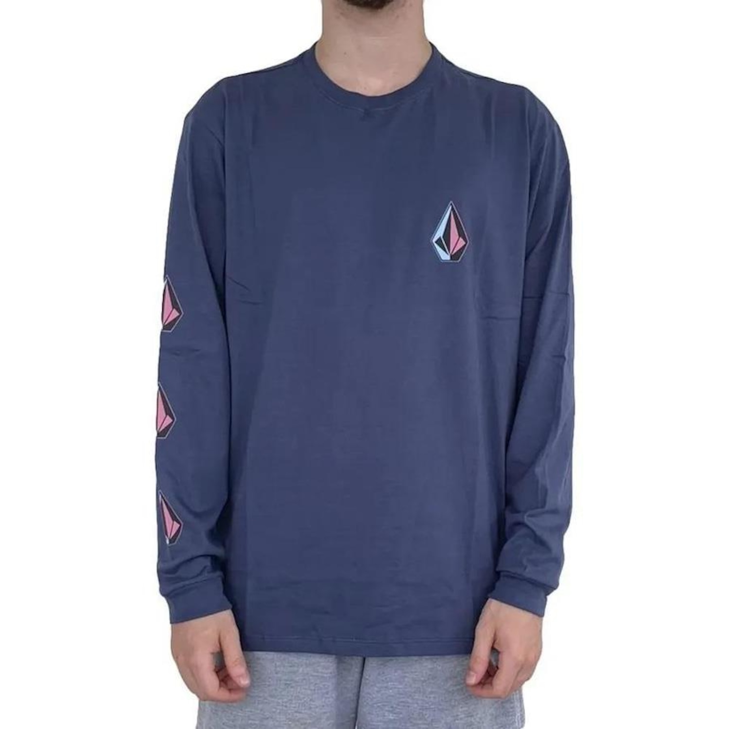 Camiseta Manga Longa Volcom Iconic - Masculina - Foto 1