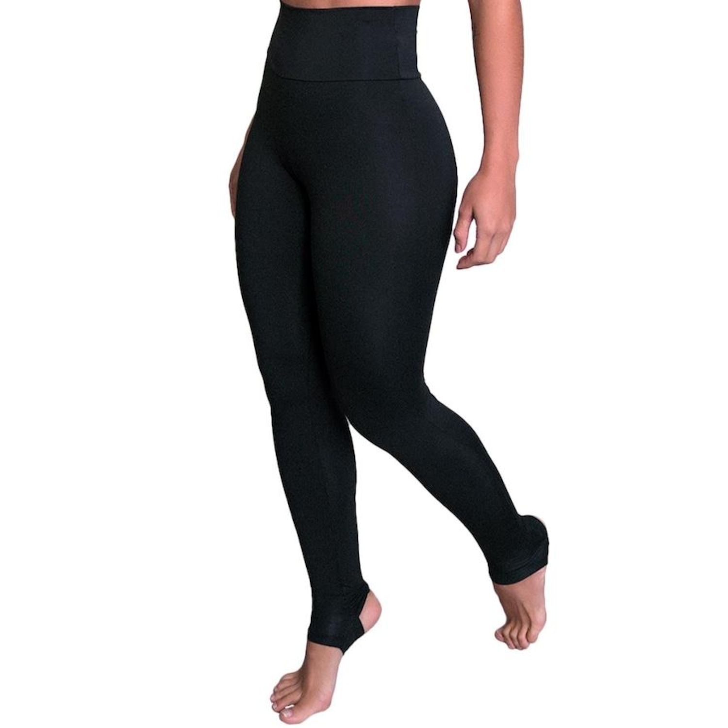 Calça Legging MVB Modas Pezinho Suplex Cintura Alta - Feminina - Foto 1