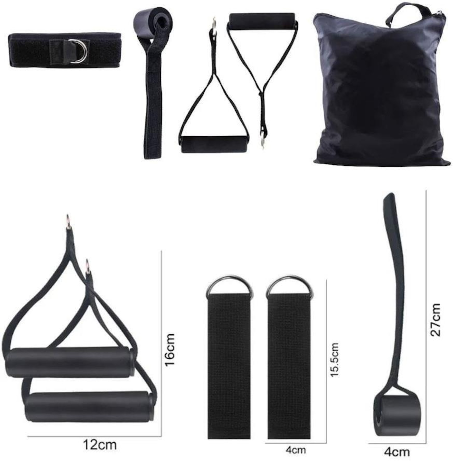 Kit Elástico Extensor Mbfit Treino Funcional - 11 Itens - Foto 1