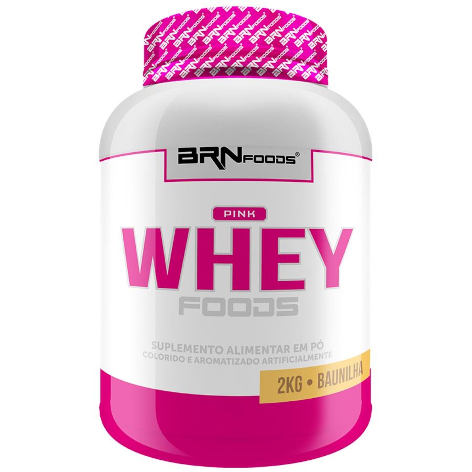 Pink Whey Protein Foods 2kg Baunilha - BRNFOODS - Foto 1