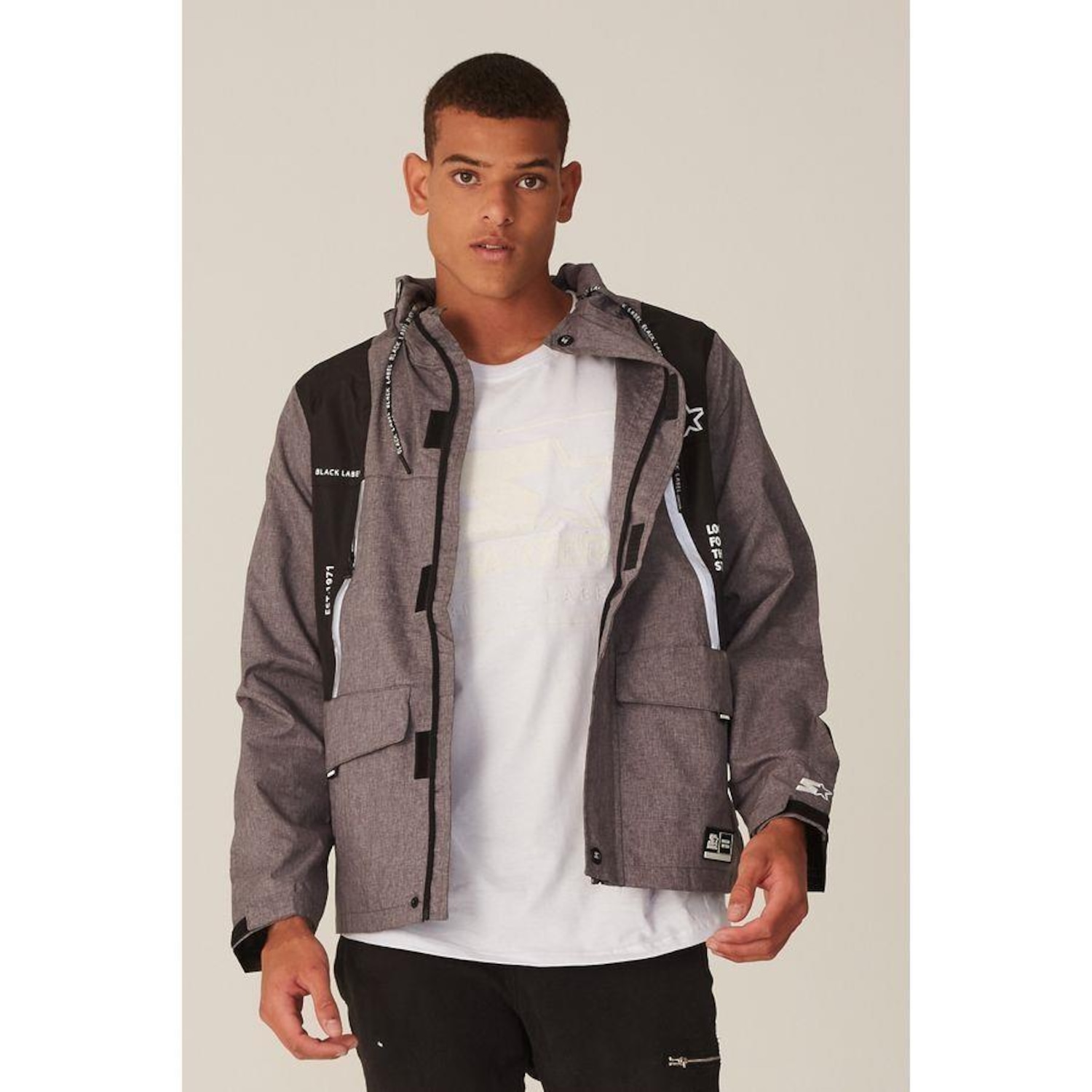 Jaqueta com Capuz Corta Vento Starter - Masculina - Foto 1