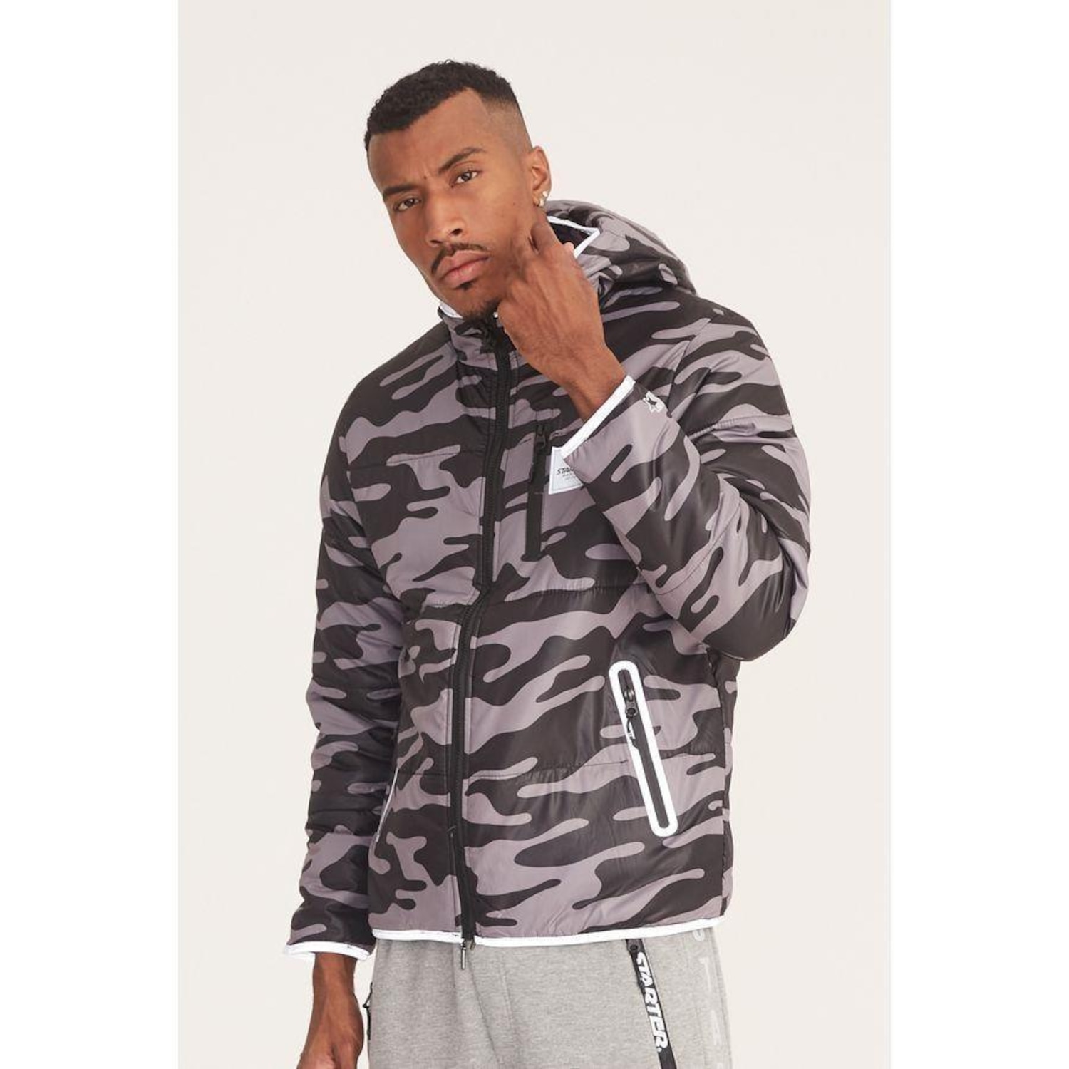Jaqueta com Capuz Starter Bomber - Masculina - Foto 1