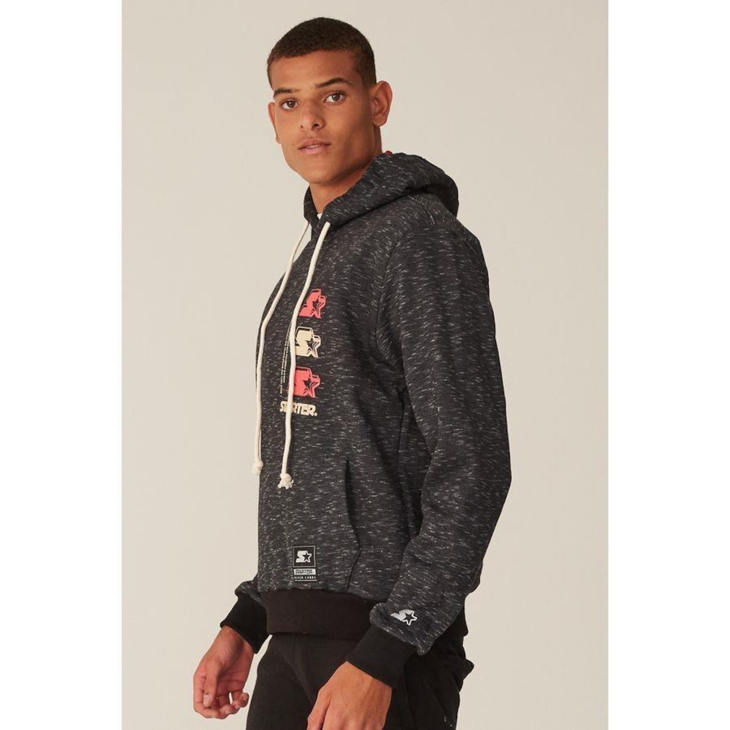 Blusão de Moletom Starter com Capuz Fechado - Masculino - Foto 1
